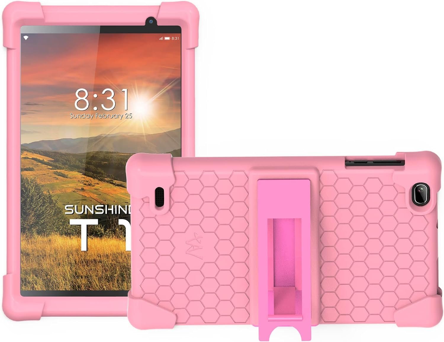 Sunshine T1 Elite Tablet Case/Cloud Mobile Sunshine T1 Elite Tablet Case, Transwon Kids Case Cover for 8 Inch Sunshine T1 Elite Tablet and Sunshine T1 Tablet Case – Pink