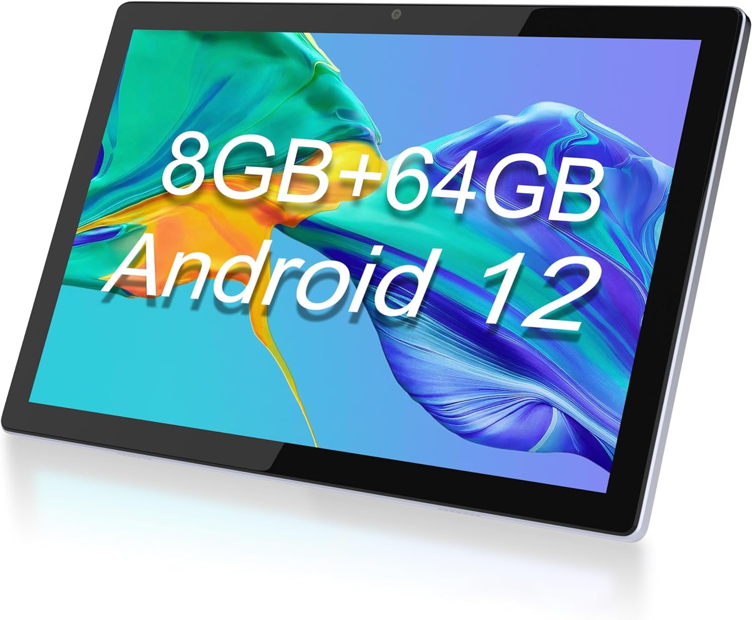 BYYBUO Tablet 10.1 inch Android 12 Tablets, 8GB RAM+64GB ROM, 1920×1200 IPS FHD Display, 7000mAh Battery, 5.0MP+13.0MP Camera, Octa-Core Processor, 2.4G+5G WiFi, Bluetooth, GPS, FM (2024 Gray)