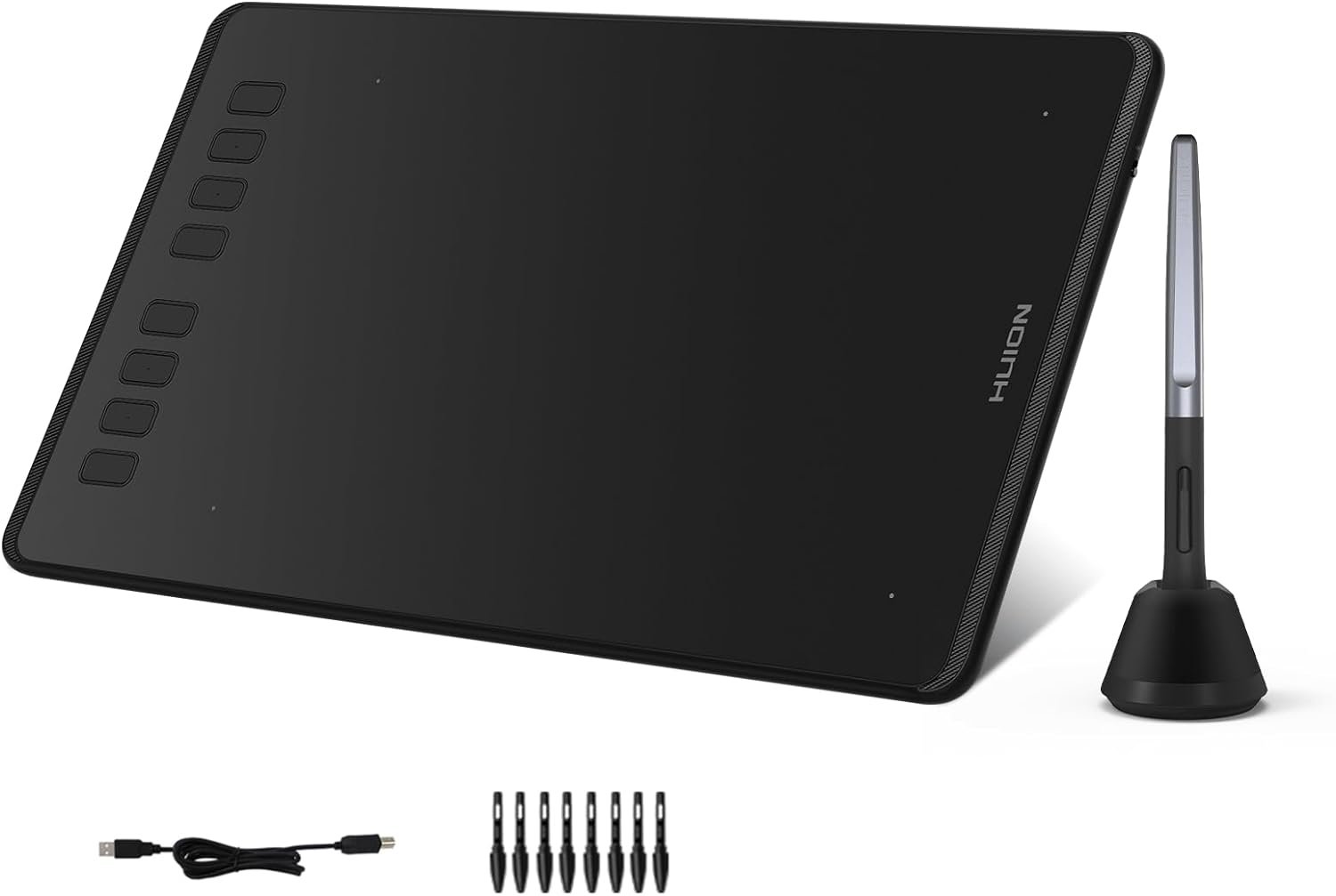 HUION Inspiroy H950P Drawing Tablet, 8×5 inch Digital Art Tablet with Battery-Free Stylus, 8192 Pen Pressure, Tilt, 8 Hot Keys, Graphic Tablet for Design, Writing, OSU, Work with Mac, PC, Mobile