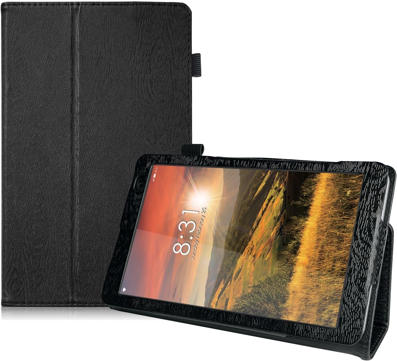 Sunshine T1 Elite Tablet Case, Transwon Case Cover for Cloud Mobile Sunshine T1 Elite Tablet 8 Inch/Sunshine T1 Tablet Case – Black