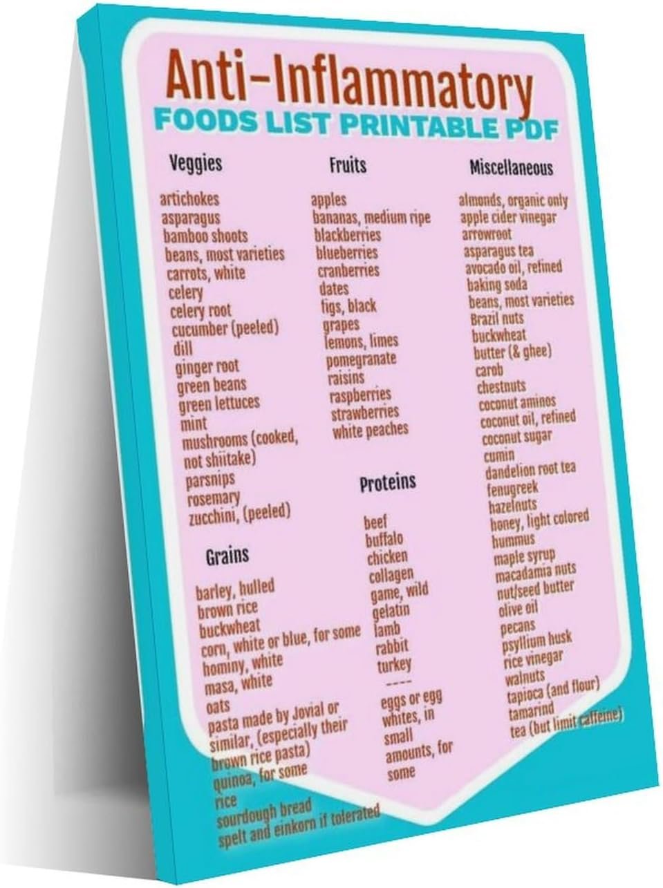 YYHJSDWB Anti-inflammatory Food List Chart Popular Science Poster (2) Canvas Art Wall Poster Printing Office Bedroom Aesthetic Poster Gift 24x36inch(60x90cm) Frame-style