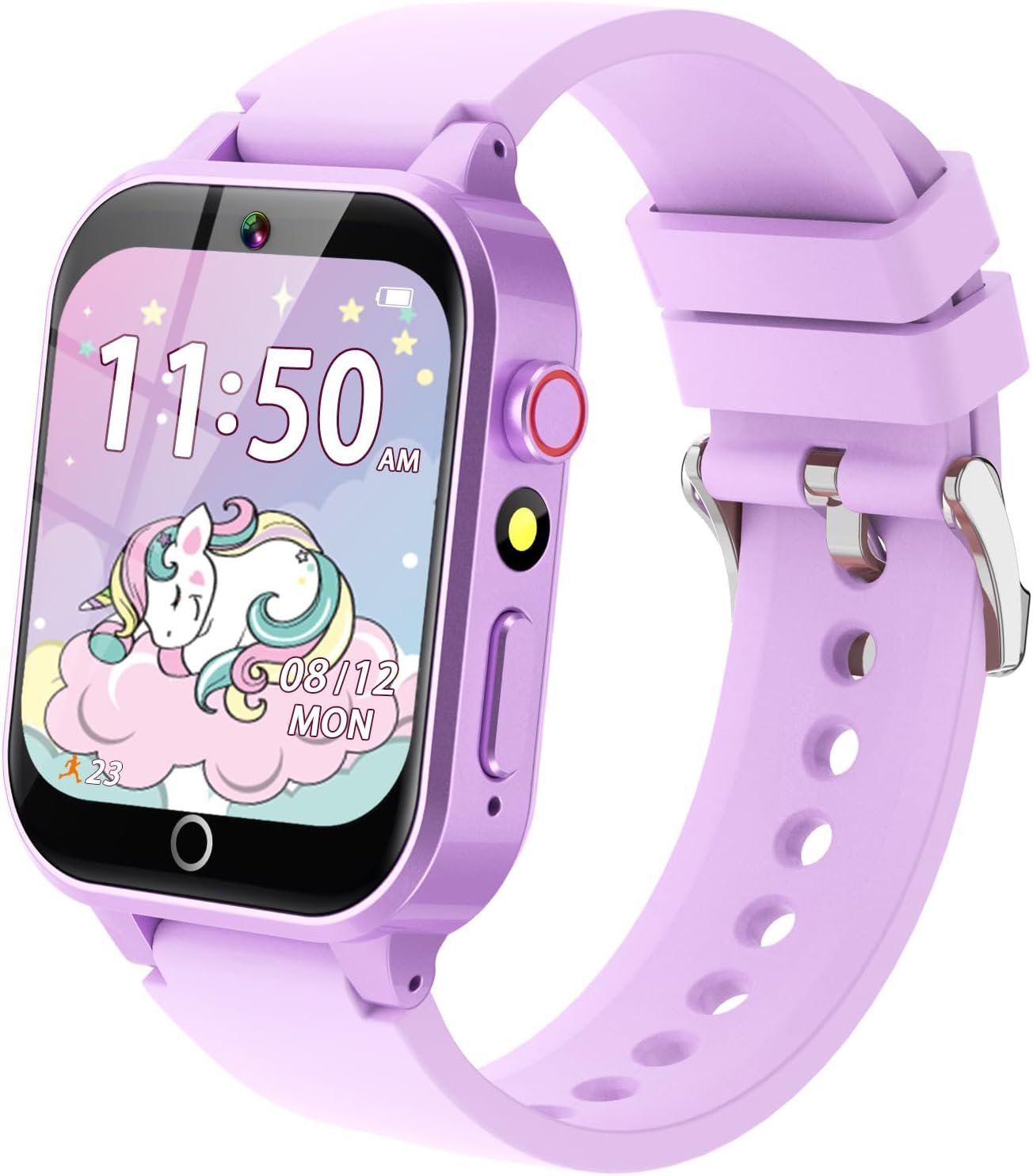 Kids Smart Watch with HD Touchscreen, 26 Games, Camera, Video, Music Player, Pedometer – Educational Gift for Girls Ages 6-12