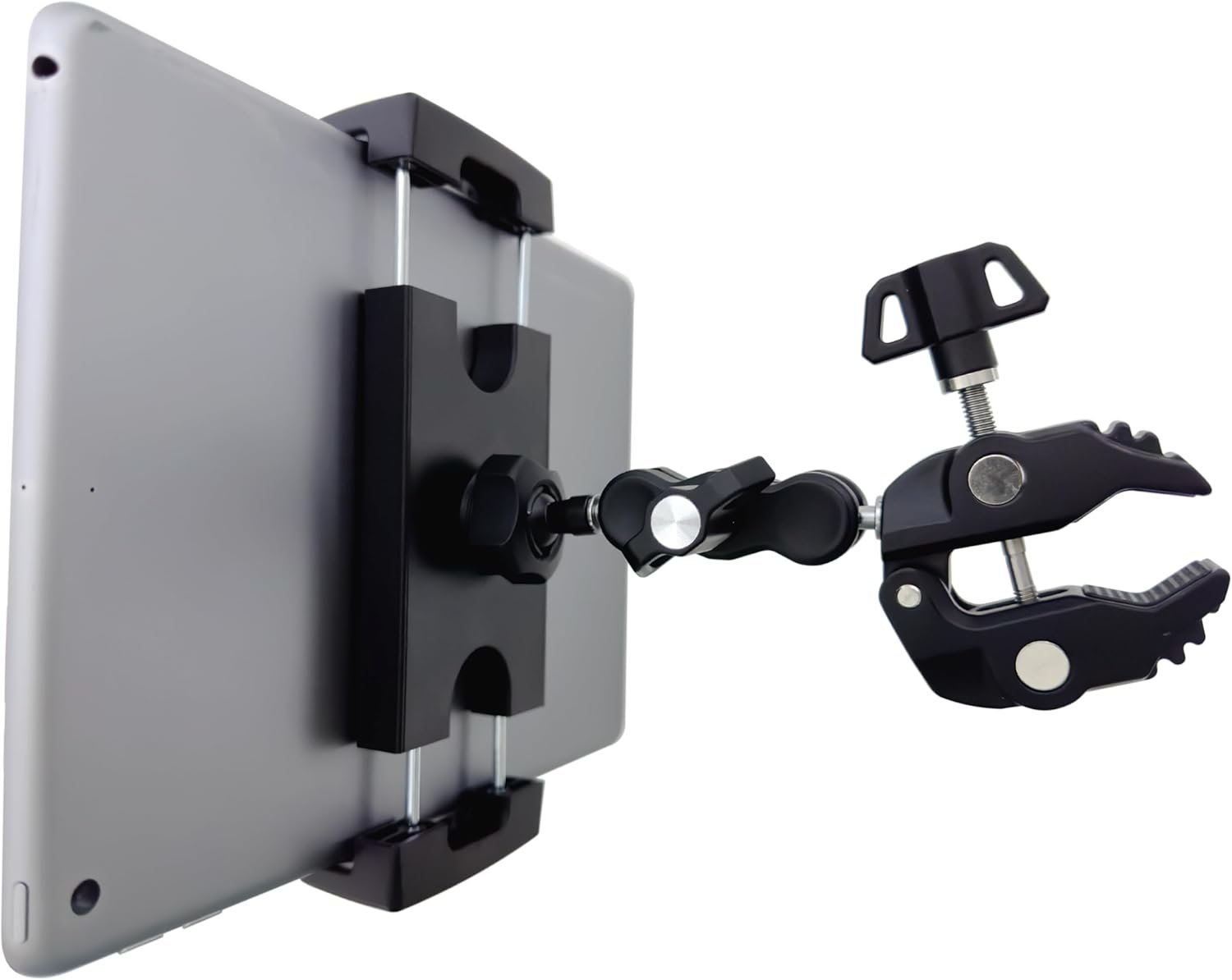 Tablet iPad Portable Bike Phone Mount Holder for Indoor Gym Treadmill Stroller, Golf Cart, Music Stand,Stationary Bike,Fits 4-13″ Tablets and Smartphones Compatible with iPad, Galaxy Tabs