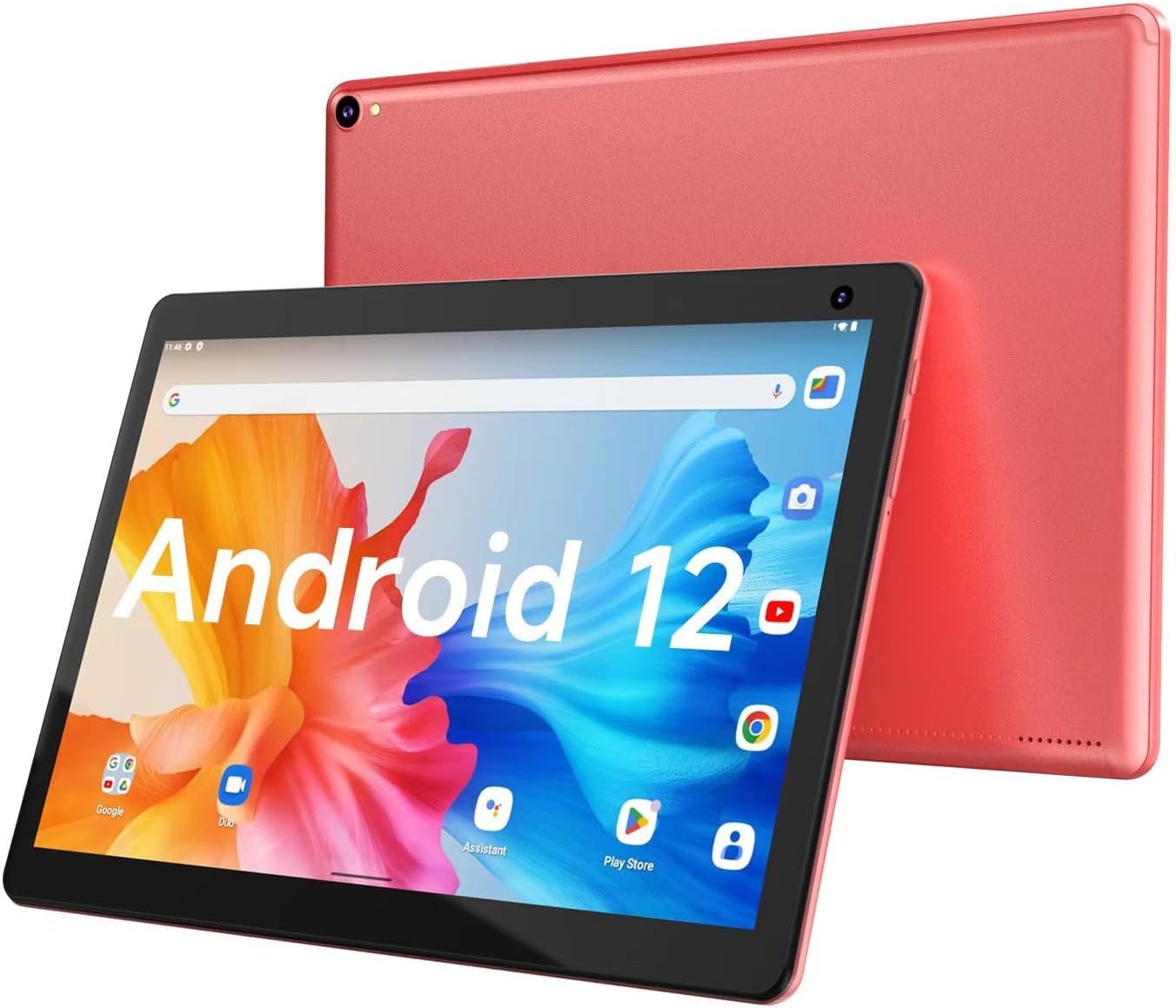 COOPERS Tablet 10 inch, Android 12 Tablet, 32GB ROM 512GB Expand Computer Tablets, Quad Core Processor 6000mAh Battery, 1280×800 IPS Touch Screen, 2+8MP Dual HD Camera, Bluetooth WiFi Tablet PC