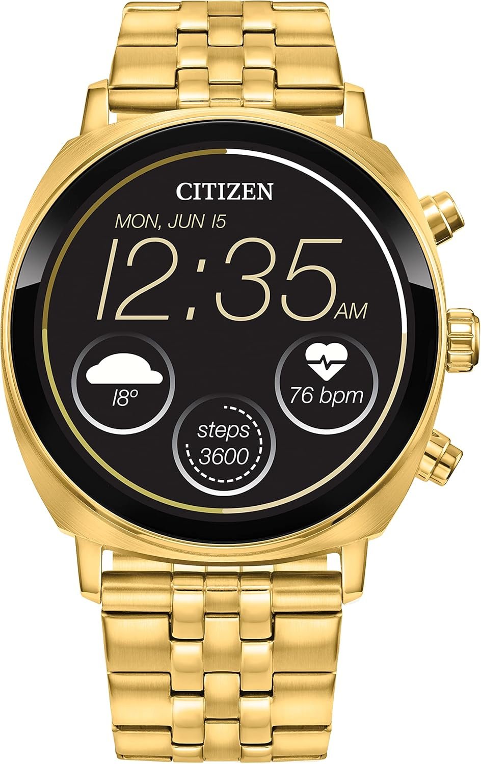 Citizen CZ Smart PQ2 41MM Unisex Smartwatch with YouQ App with IBM Watson® AI and NASA research, Wear OS by Google, HR, GPS, Fitness Tracker, Amazon Alexa™, iPhone Android Compatible, IPX6 Rating