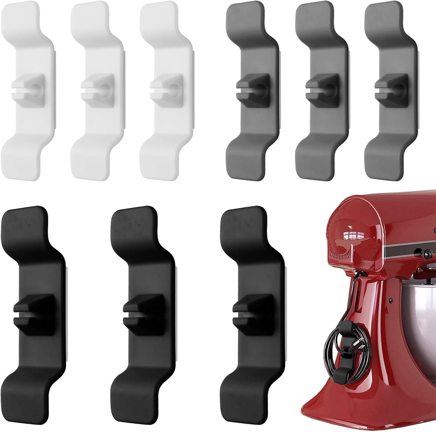 Cord Organizer for Kitchen Appliances 9 Pack Cord Organizer Stick On, for Kitchen Appliances Mixers, Coffee Maker, Pressure Cooker, Toaster, Air Fryer etc small appliance cord keeper