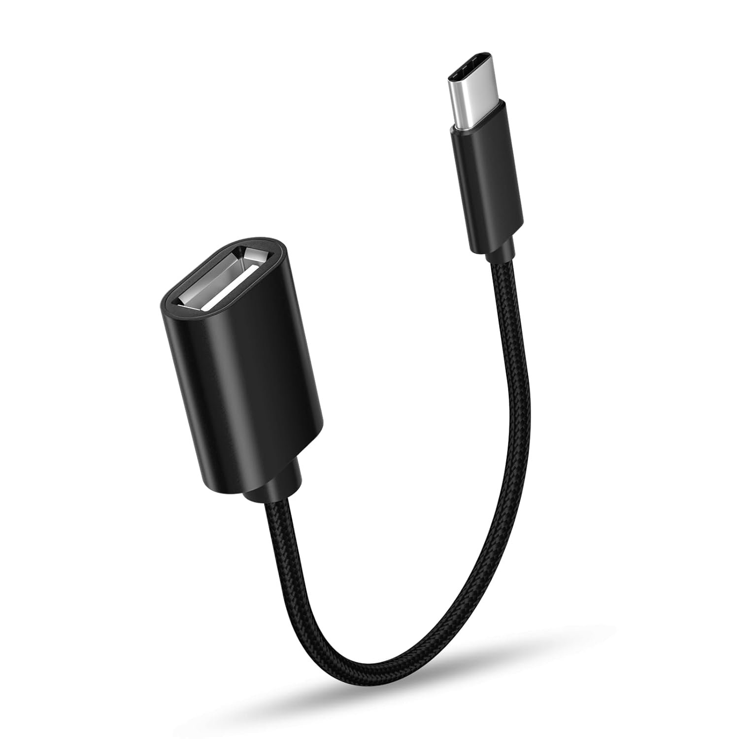MUNBYN USB to USBC Cable, Black USBC Adapter, OTG Adapter for P941, P130, and 129B Thermal Printers, Smartphones, Tablets, and Other Devices That Support USB-C
