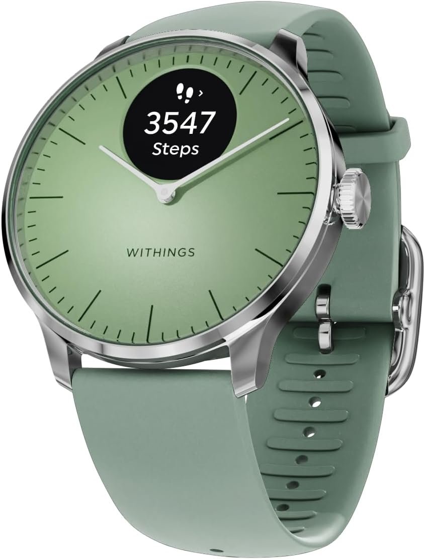 Withings ScanWatch Light – Hybrid Smart Watch, Heart Rate Monitoring, Fitness Tracker, Cycle Tracker, Sleep Monitoring