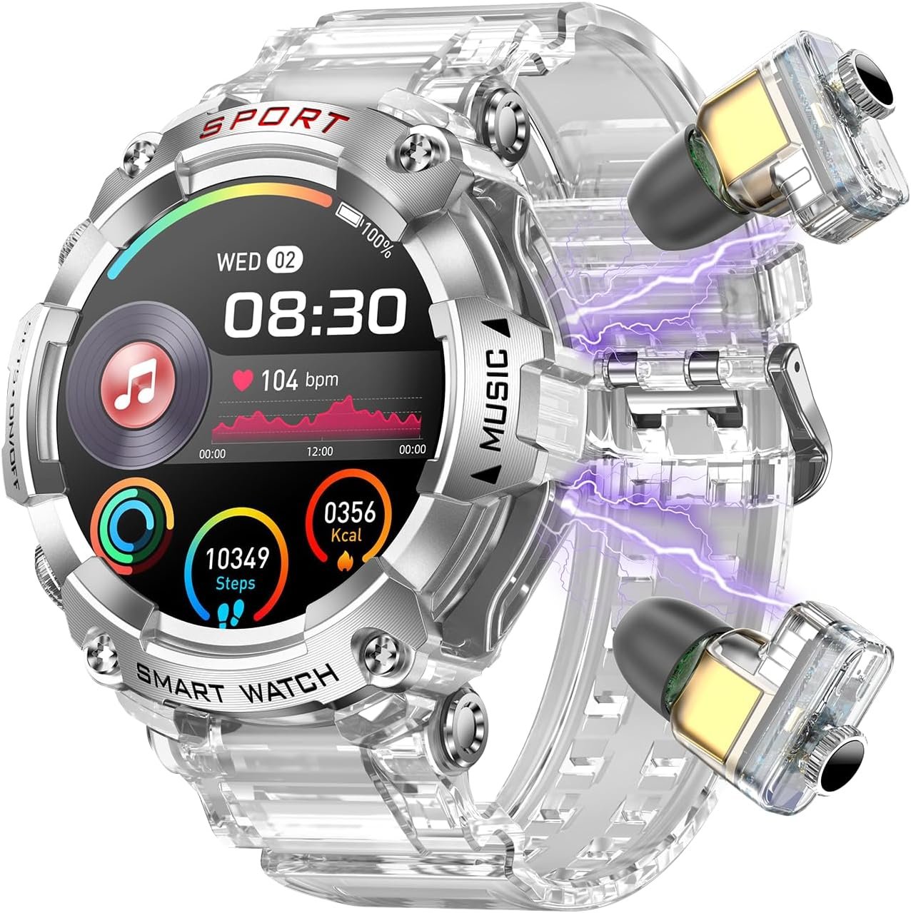 1.52″ Smart Watch with Headphones for Men Women Answer/Make Calls,HD Fitness Watch with Heart Rate Monitor Sleep Monitor, 110+ Sports Activity Trackers with Step Counter, Smartwatch for Android/iOS