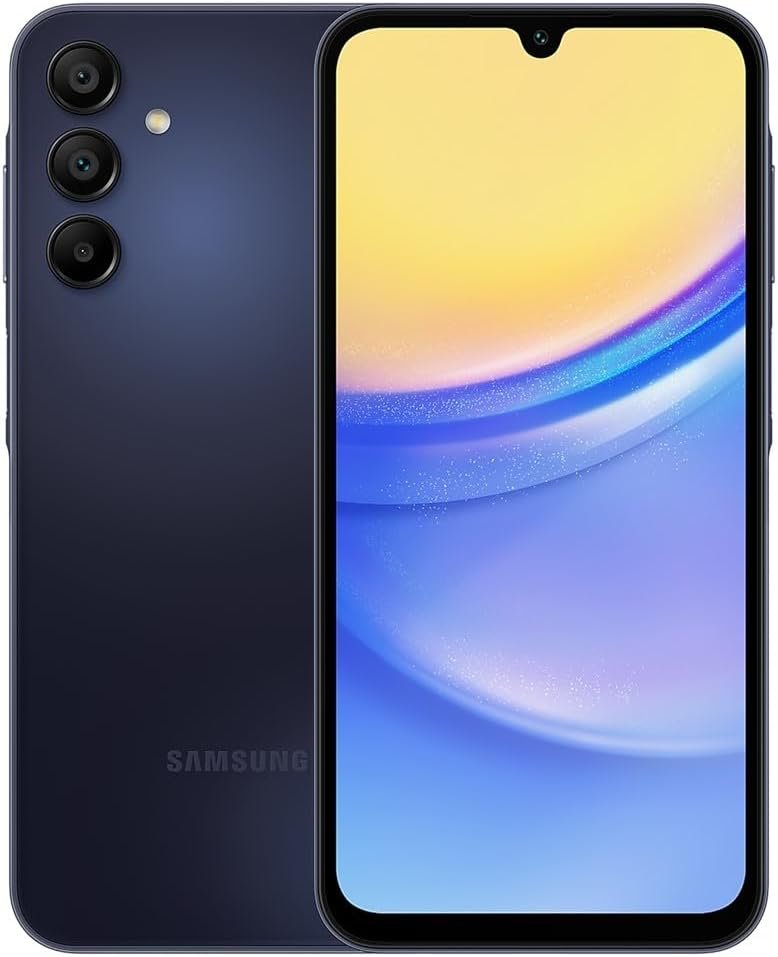 SAMSUNG Galaxy A15 5G Dual SIM (128GB, 2024) 6.5″ 90Hz AMOLED, 50MP Camera, 4G Volte (Fully Unlocked International Model for AT&T, T-Mobile, Verizon, Global) A156M/DSN (w/ 256GB SD Card, Blue Black)