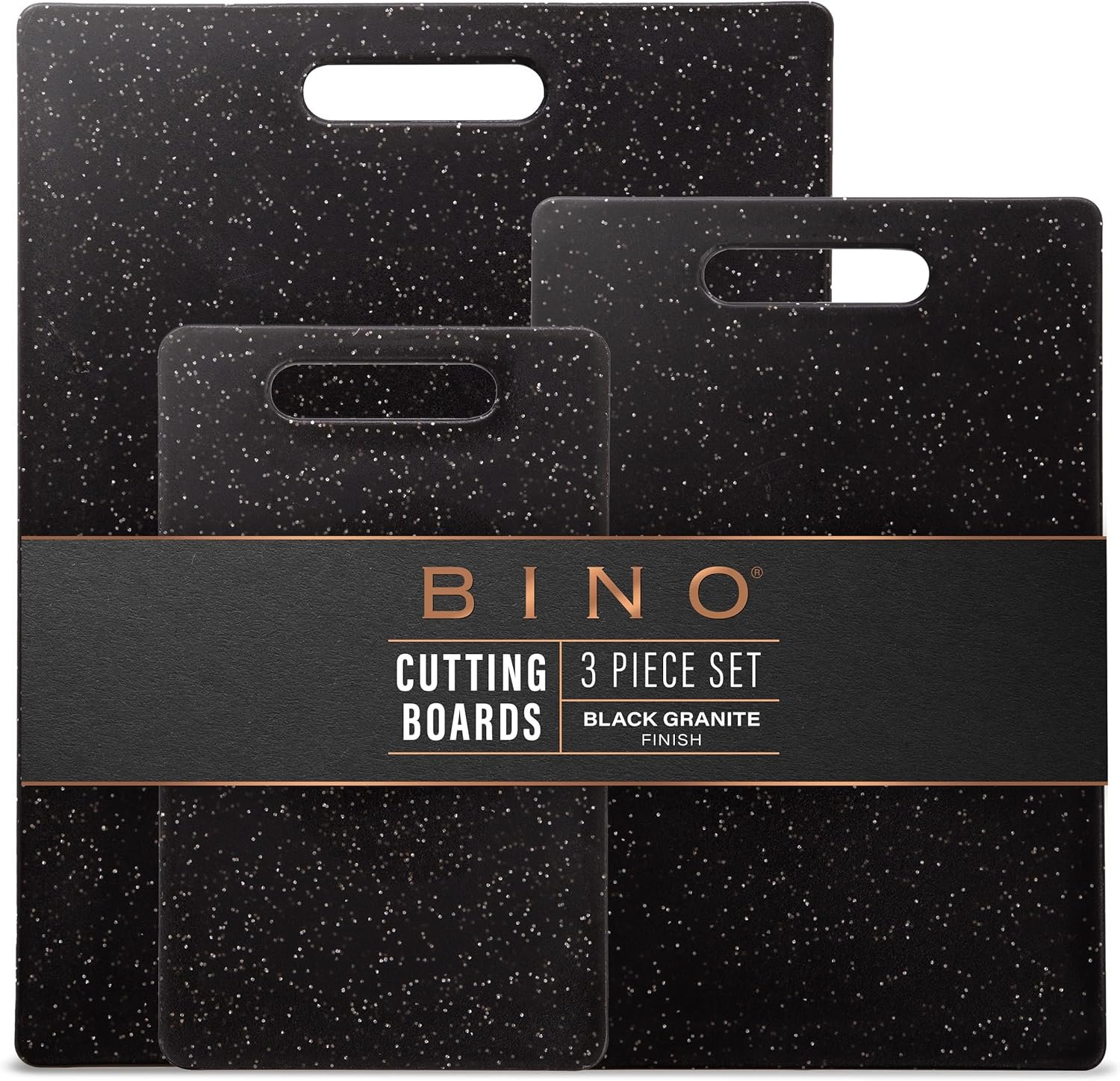 BINO Cutting Board – 3-Piece Chopping Boards | BPA-Free Plastic, Durable, Multipurpose, Dual-Sided, Dishwasher Safe, Easy to Clean | Charcuterie Accessories | Home & Kitchen Utensils