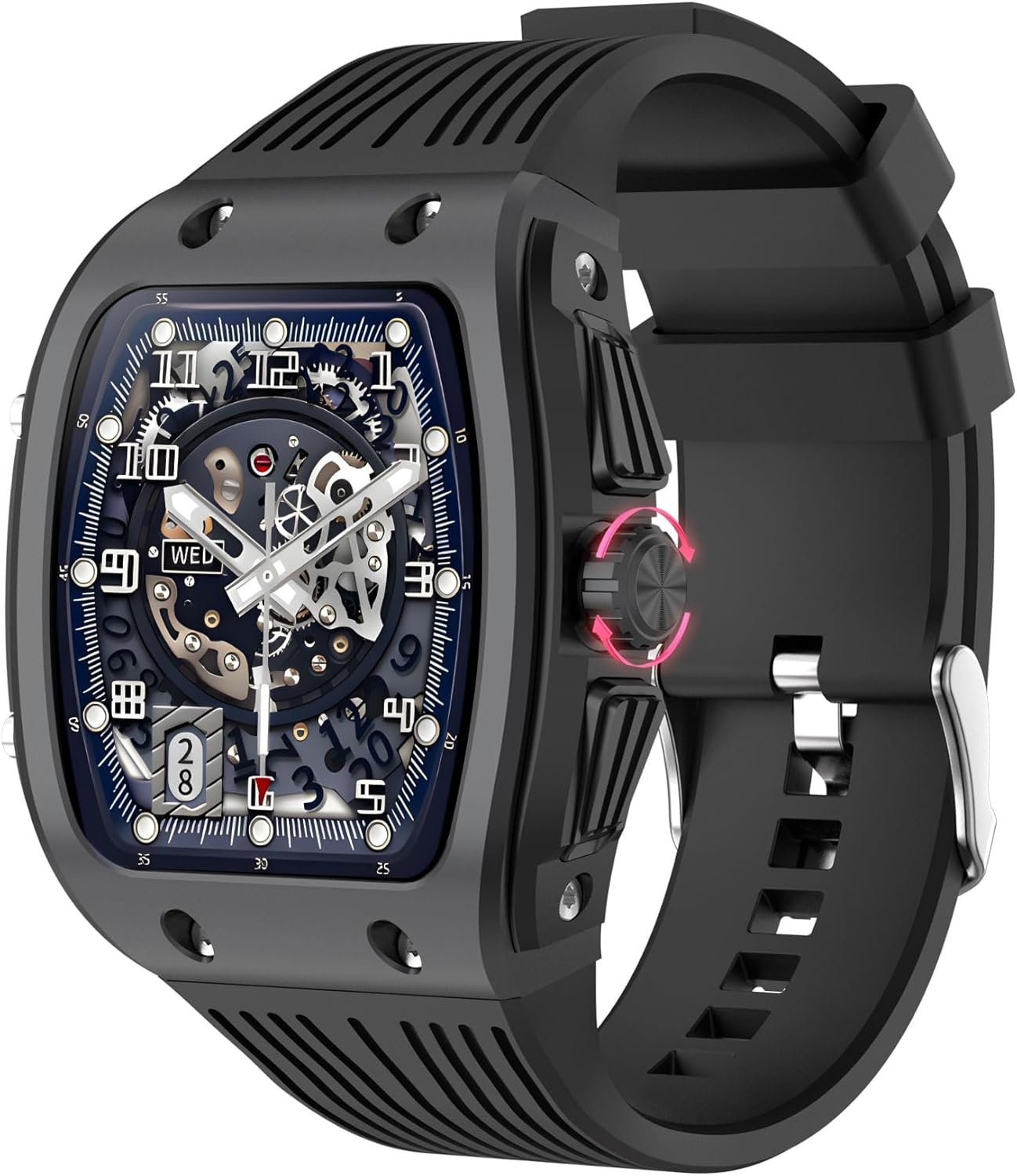 BRIBEJAT Smart Watch for Men (Answer/Make Call), HD 1.76″ Smartwatch IP68 Waterproof 123+ Sports Modes, AI Watch Face, Pedometer SpO2/Heart Rate/Sleep Monitor, Compatible with iPhone iOS Android