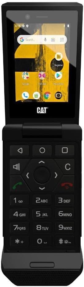 Cat S22 Flip (16GB) 2.8″ Touchscreen, Android 11, IP68 Water Resistant, 4G LTE GSM (T-Mobile Unlocked for MetroPCS, Global) (Black)