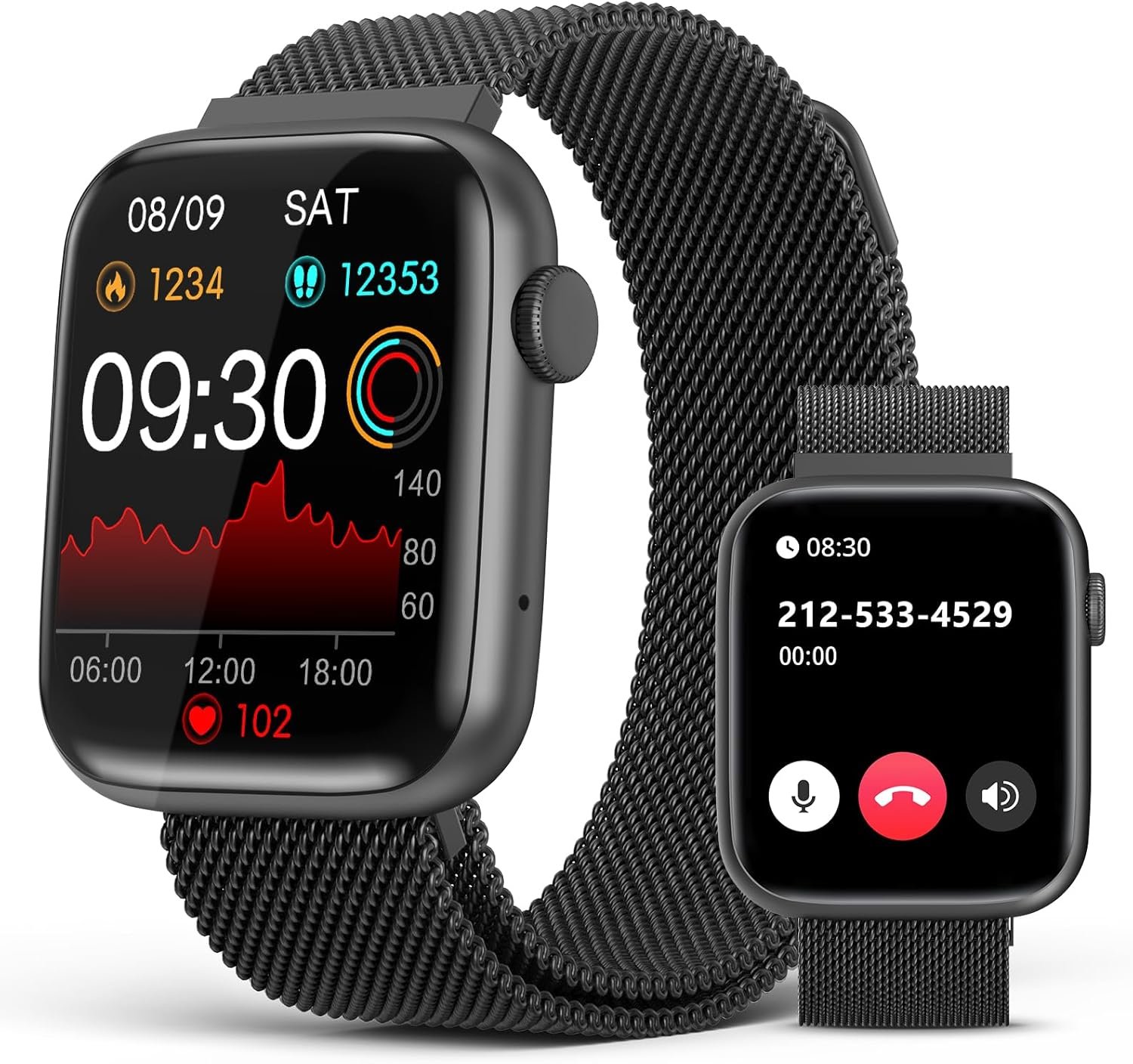 EarlySincere Smart Watches for Men Women (Answer/Make Calls), 1.9″ HD Full Touch Screen, Fitness Tracker with Heart Rate Blood Oxygen Sleep Monitor, IP67 Waterproof Smartwatch for Android iOS