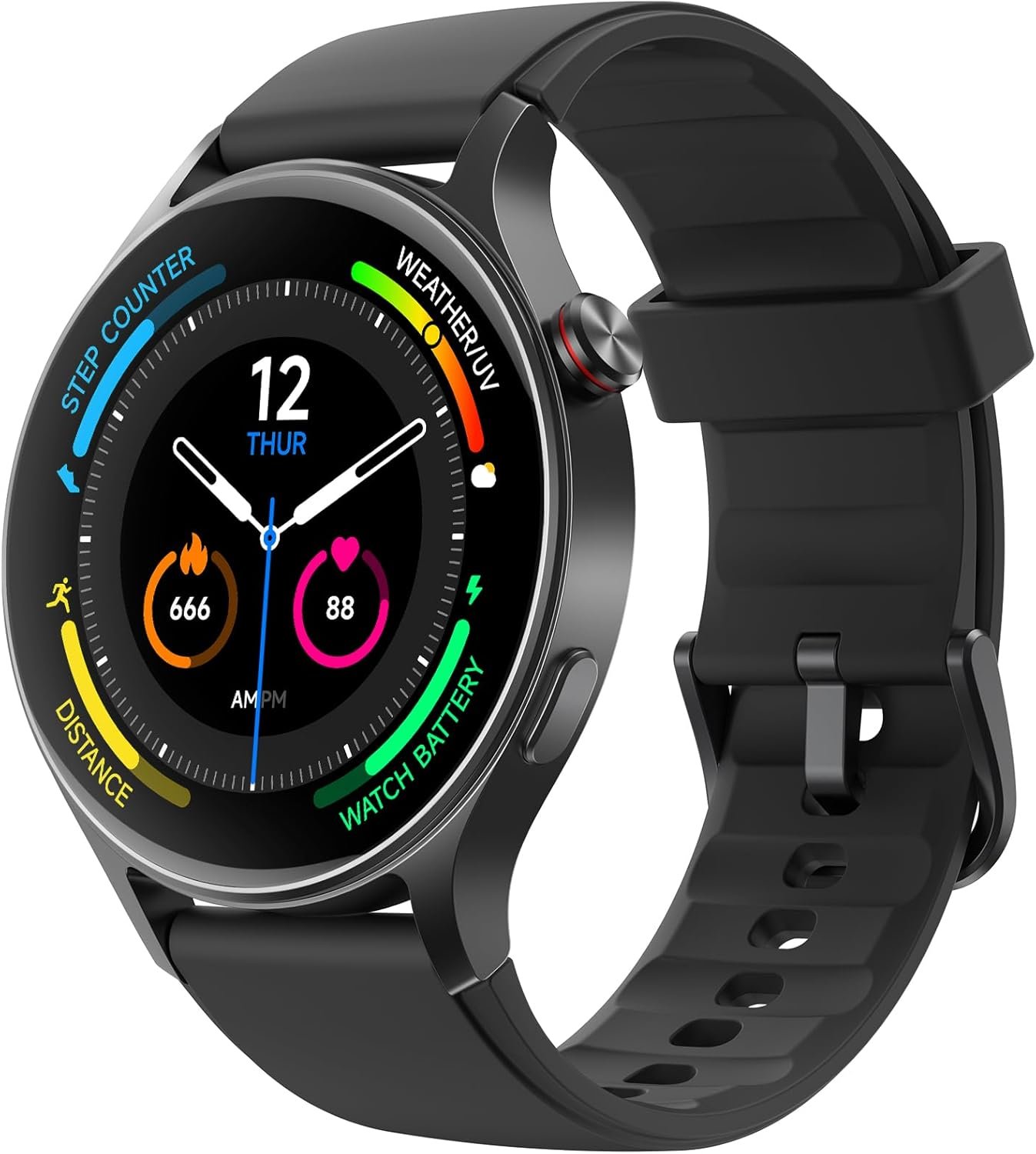 Fitpolo Smart Watch for Men Women,1.3″ AMOLED Touchscreen Fitness Tracker, Make/Answer Calls, Heart Rate SpO2 Monitor, IP68 Waterproof, Sleep & Activity Tracking Smartwatch for Android Phones iPhone