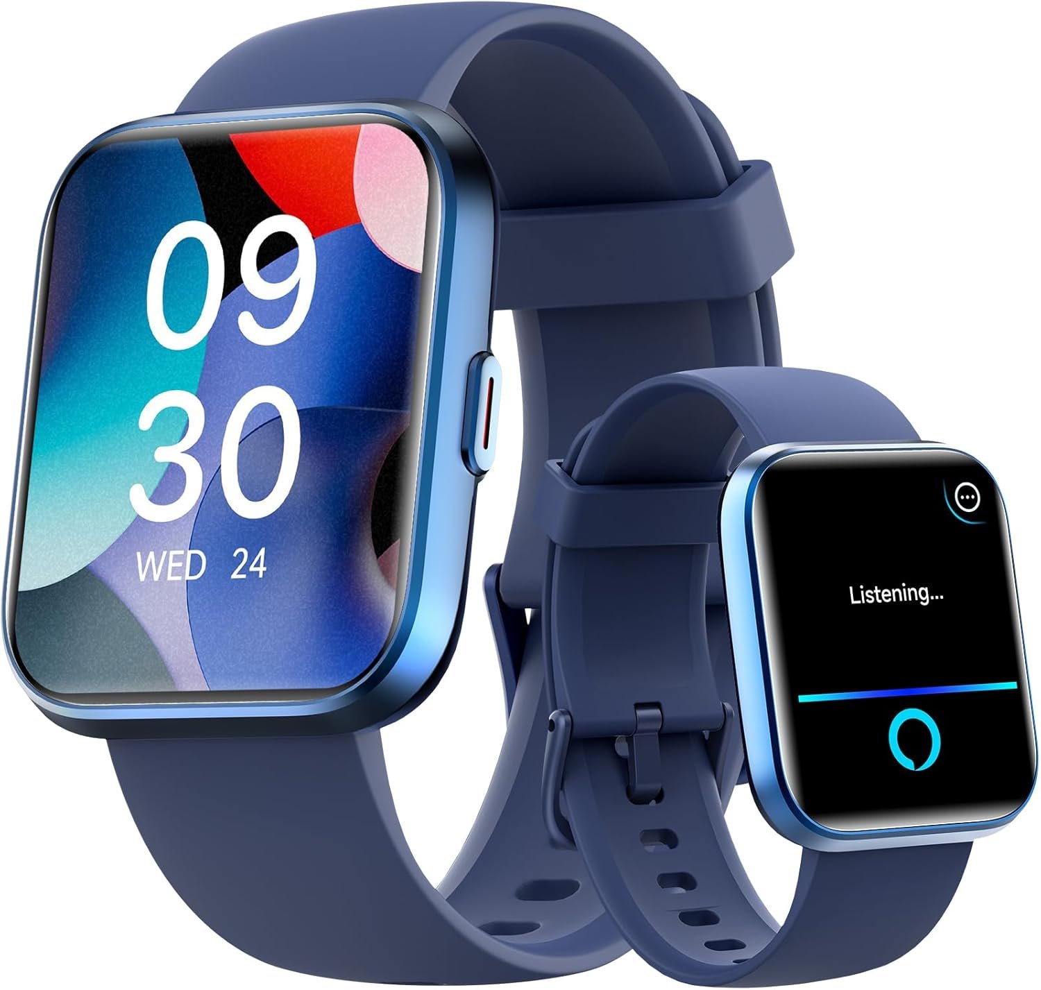 Fitpolo Smart Watches for Men/Women, 1.8” Alexa Built-in Fitness Tracker Watch with Bluetooth Calls, IP68 Waterproof, Heart Rate/Sleep/SpO2/Stress Monitor, 110 Sport Modes for Android & iPhone