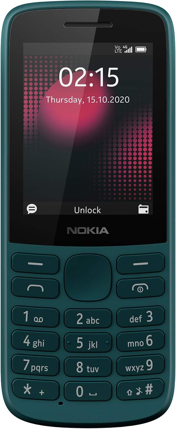Nokia 215 | GSM | Unlocked Mobile Phone | 4G | International Version | Cyan