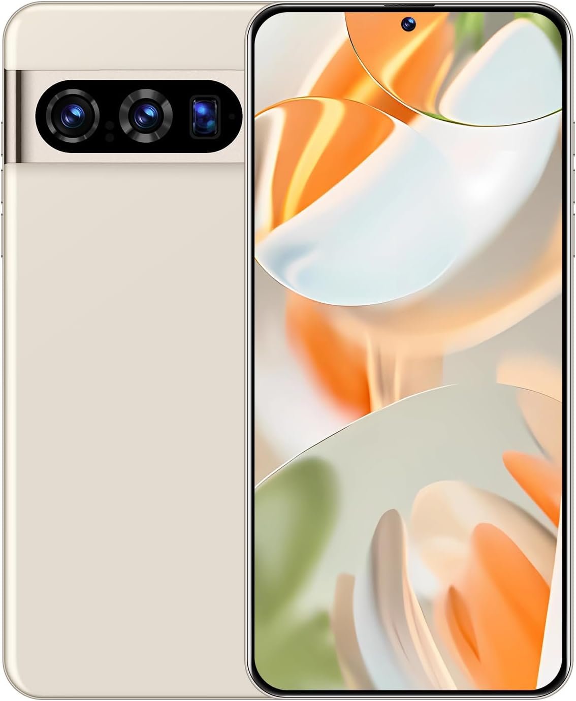 Pixel8 Pro Unlocked Cell Phones, Android 13 Smart Phones, 10-core 8GB+256GB Mobile Phones, 6.82″ FHD Screen, 24-Hour Battery, 50MP+24MP/6800 mAh/Dual SIM/Face ID/US Version (Bell Gold)