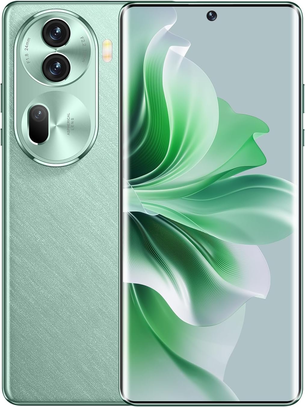 Reno 11 Pro Unlocked Phone 6.7-inch HD LCD Unlocked Android Phone 8GB+256GB Android 13 Smartphone 6000 mAh Large Battery Unlocked Phone 50MP+13MP Camera Dual SIM (Jade Green)