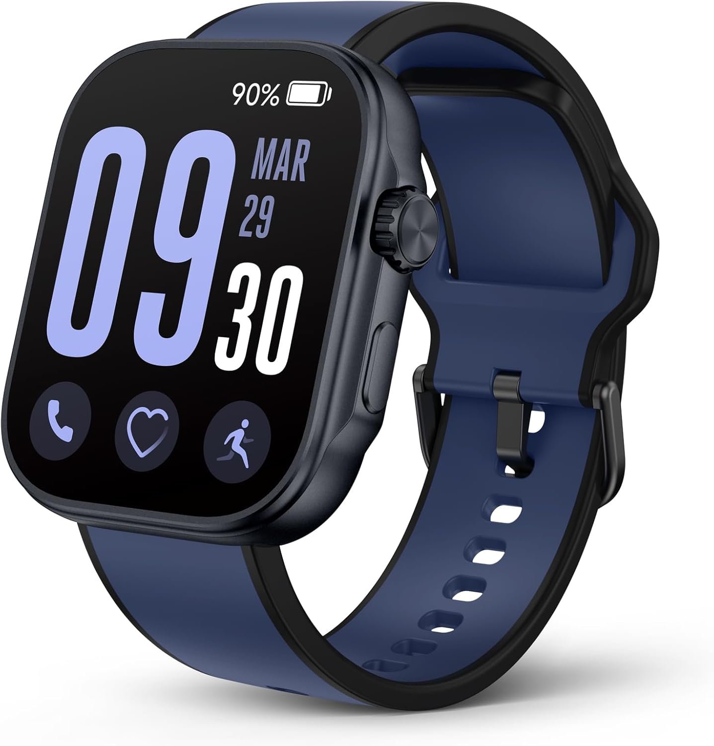 Smart Watch, AI Running Plan, PPG Blood Pressure Monitor, 3ATM Waterproof Fitness Tracker, 1.99″ AMOLED Display, Heart Rate Blood Oxygen Sleep, Smartwatch for Men Compatible with Android and iOS Blue