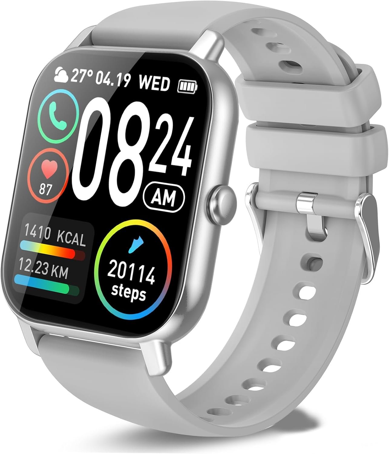 Smart Watch, Smartwatch for Men Women 100+ Sport Modes, Fitness Activity Tracker Smart Watches for Android iOS