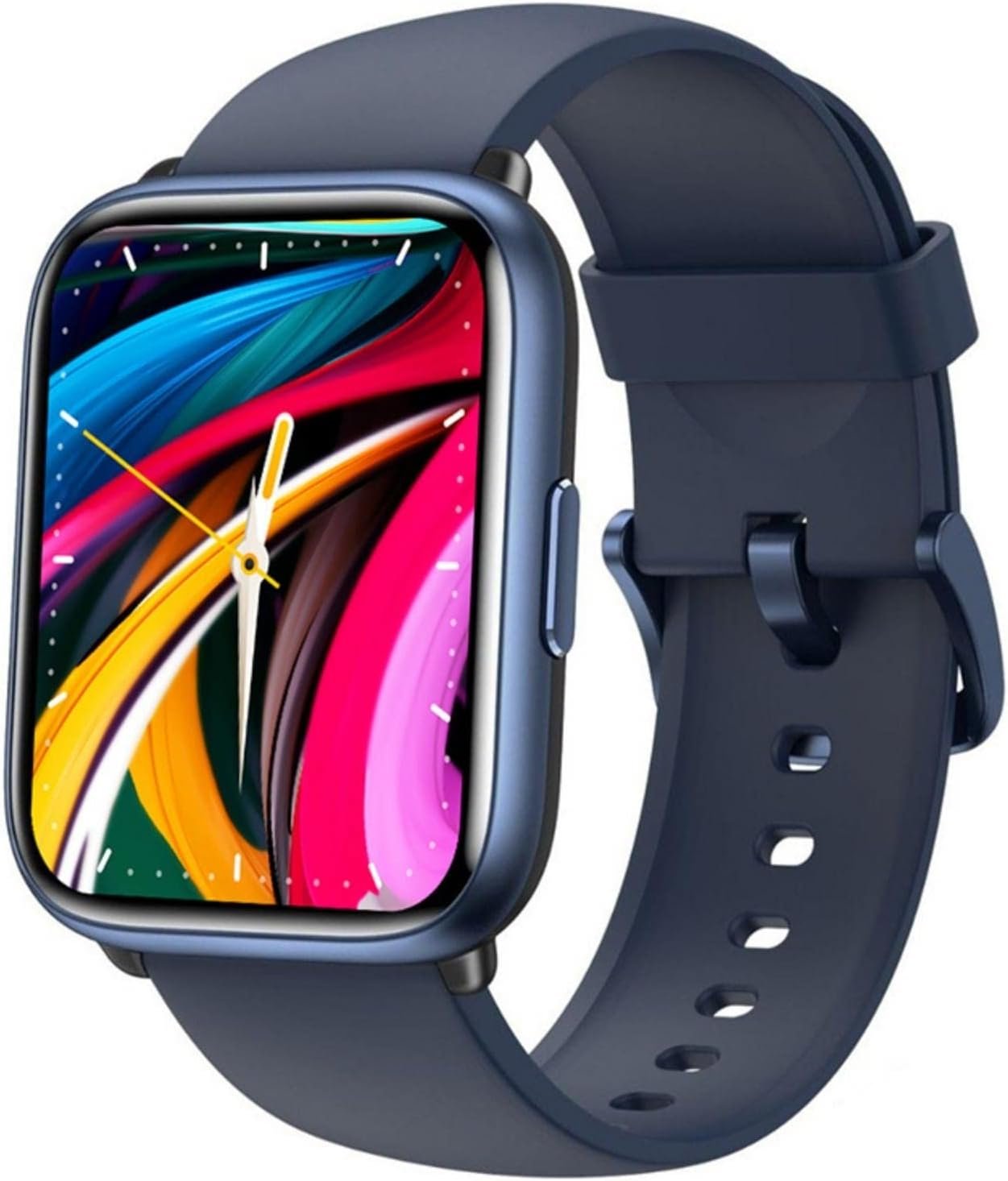 Smart Watch for Men Women, 1.8″ Full Touch Screen Fitness Tracker with Heart Rate SpO2 Sleep Monitor, 100+ Sports 5ATM Waterproof Swim Smartwatch for Android iOS Phones (Blue, 1.8″)