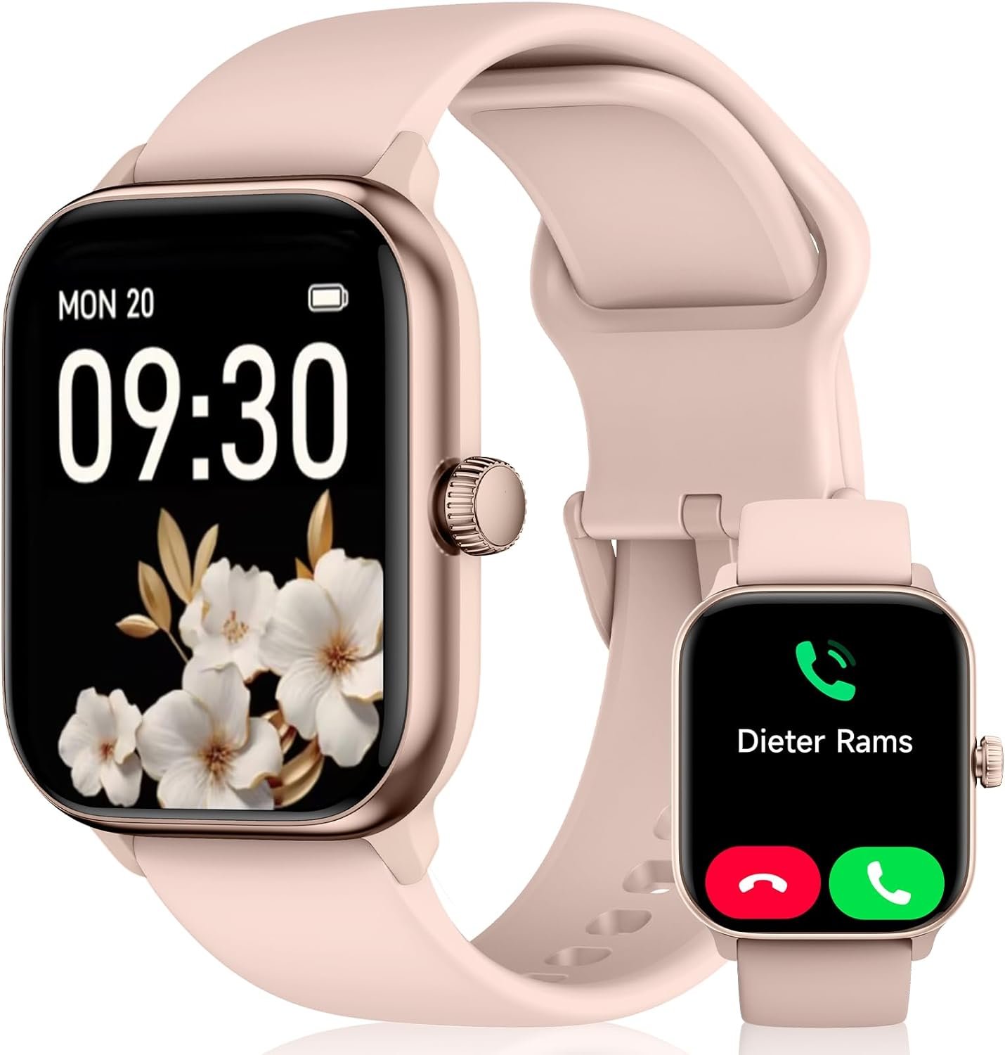 Smart Watch for Men Women with Bluetooth Call,Alexa Built-in Smartwatch,1.83″ DIY Dial Fitness Watch with Sleep Heart Rate SpO2 Monitor,100+ Sport Mode,IP68 Waterproof Watch Compatible Android iOS PK