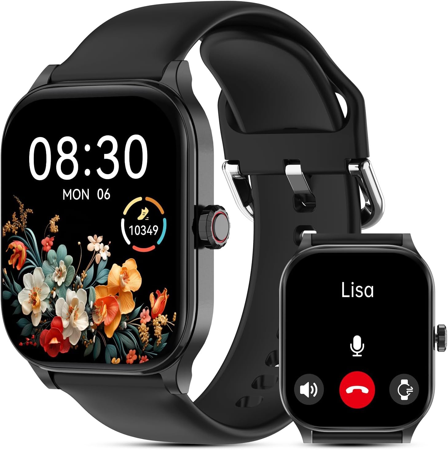 Smart Watch for Men Women(Answer/Make Call), Smartwatches with Heart Rate/SpO2/Sleep/Stress Monitor, IP68 Waterproof Activity Tracker for Android iPhone, 100+ Sports Fitness Watch (Black, 2.01″)