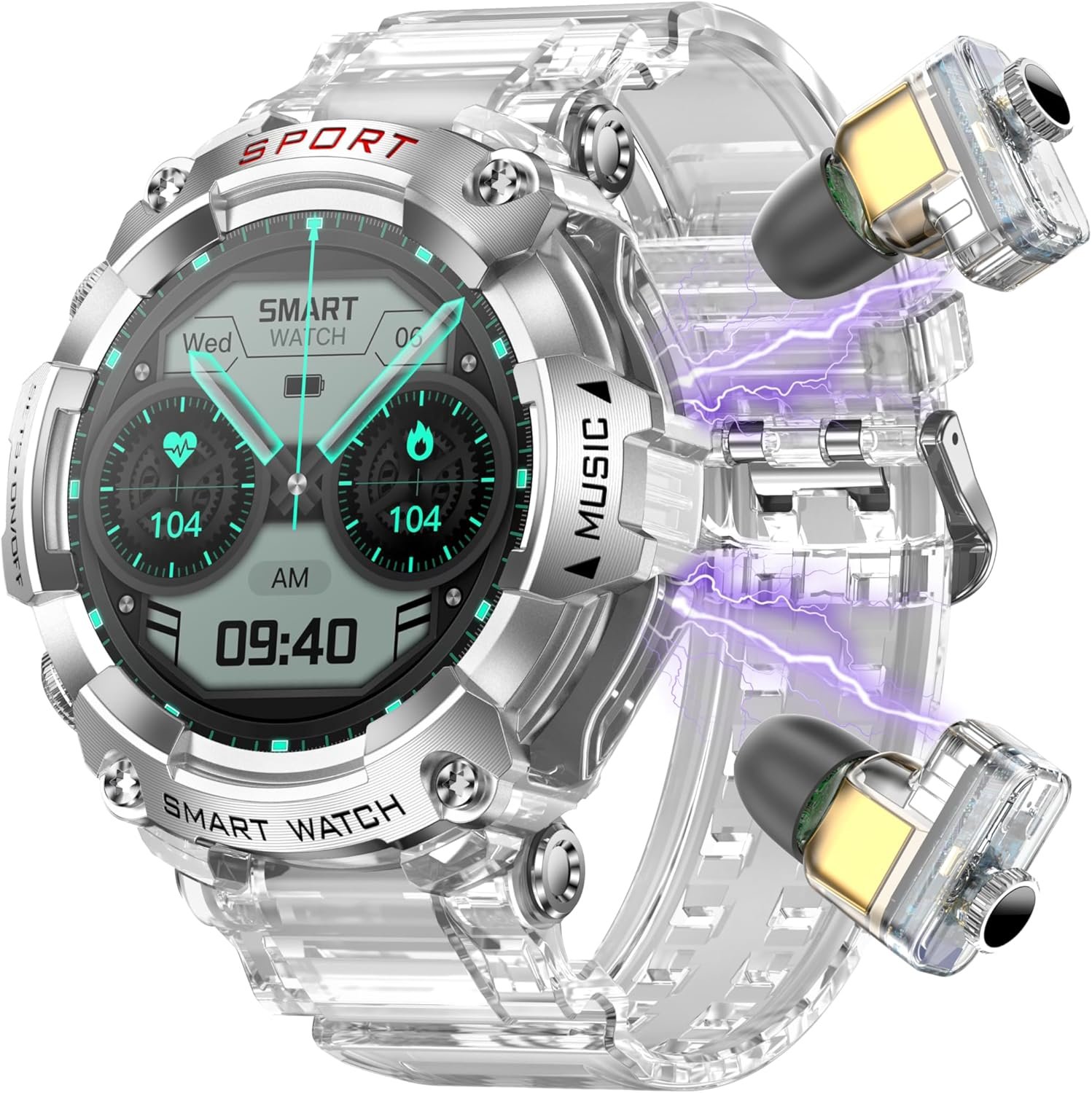 Smart Watch with Headphones for Women Men Answer/Make Calls,110+ Sports Activity Trackers with Step Counter,1.52″ HD Fitness Watch with Heart Rate Monitor Sleep Monitor, Smartwatch for Android/iOS