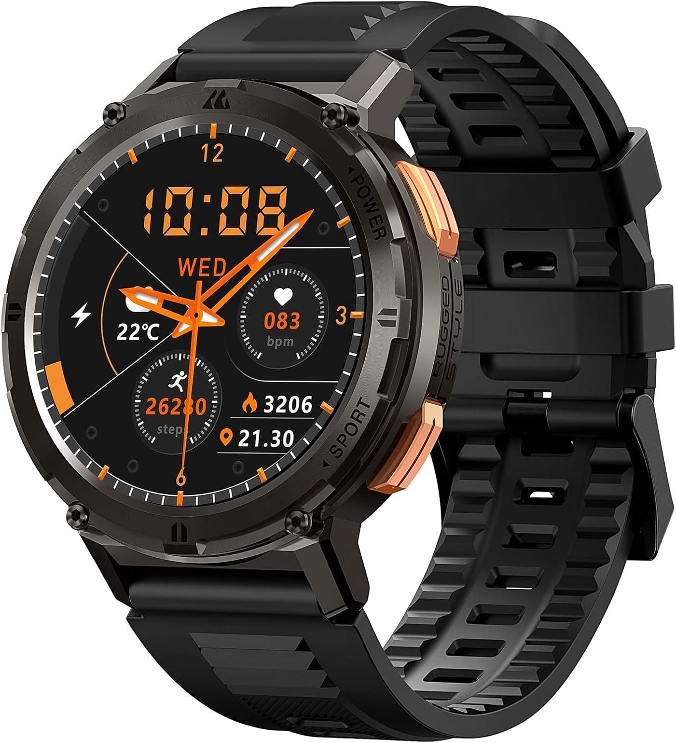 Smart Watches for Men,1.43″ HD AMOLED Display (Silver)