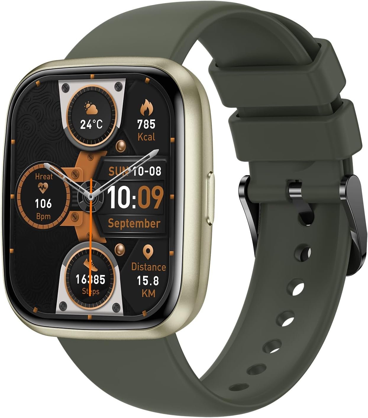 Smart Watches for Men/Women, 1.75″ Bluetooth Call, AI Voice Smartwatch, 24/7 Heart Rate Monitor, Blood Pressure/SpO2/Sleep Tracker, IP68 Waterproof, 100+ Sports Fitness Tracker for Android iOS Green