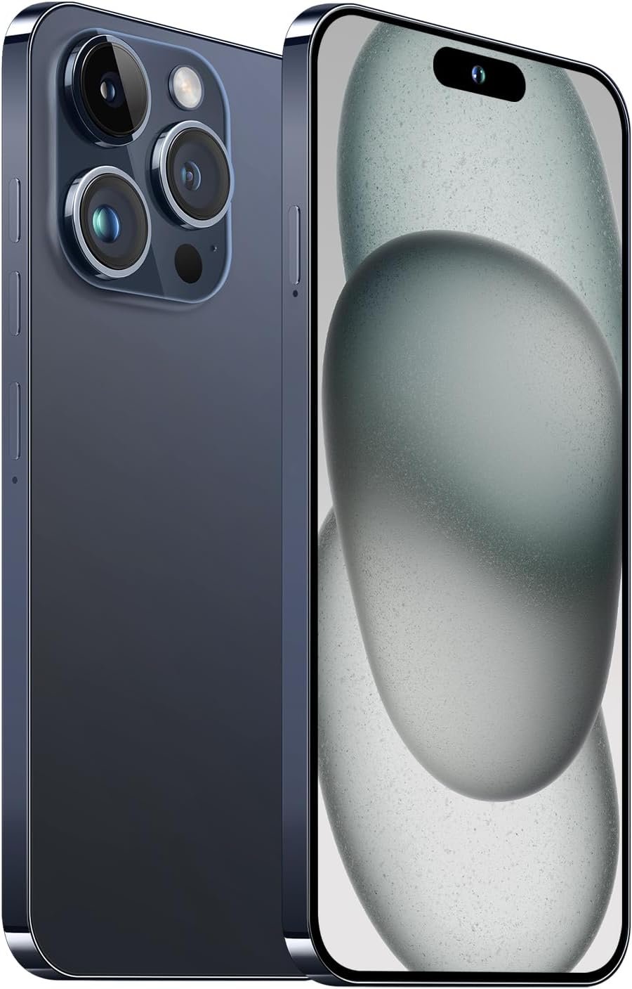 Unlocked Android Phone A15 PROMAX Android 13 Cell Phone with Dynamic Island 6GB+256GB 6800mAh,Fast Charging,HD Screen 48MP+108MP Camera Cell Phone with 5G Dual SIM Smart Phone (Blue Titanium)