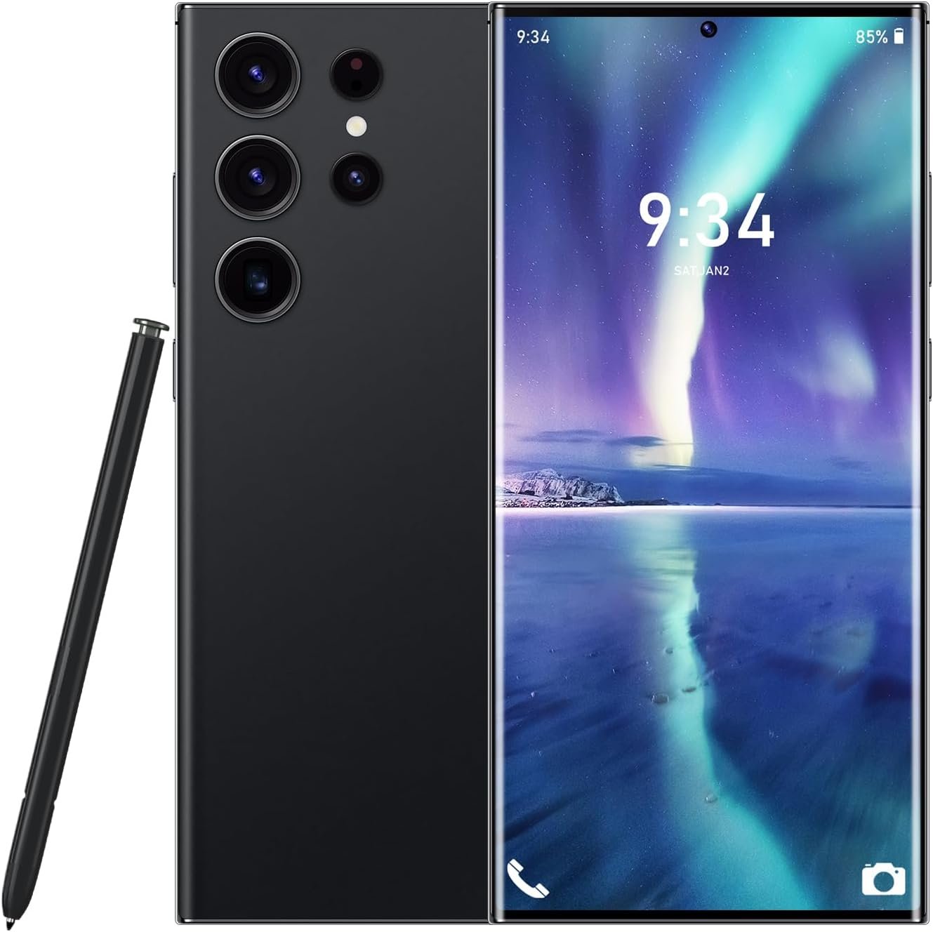 I23 Ultra Unlocked Cell Phone,Long Battery Life 6.82″ HD Screen Unlocked Phones,Android13 6+256GB Smartphone with 128G Memory Card,Fingerprint Lock/Face ID/GPS (Black)
