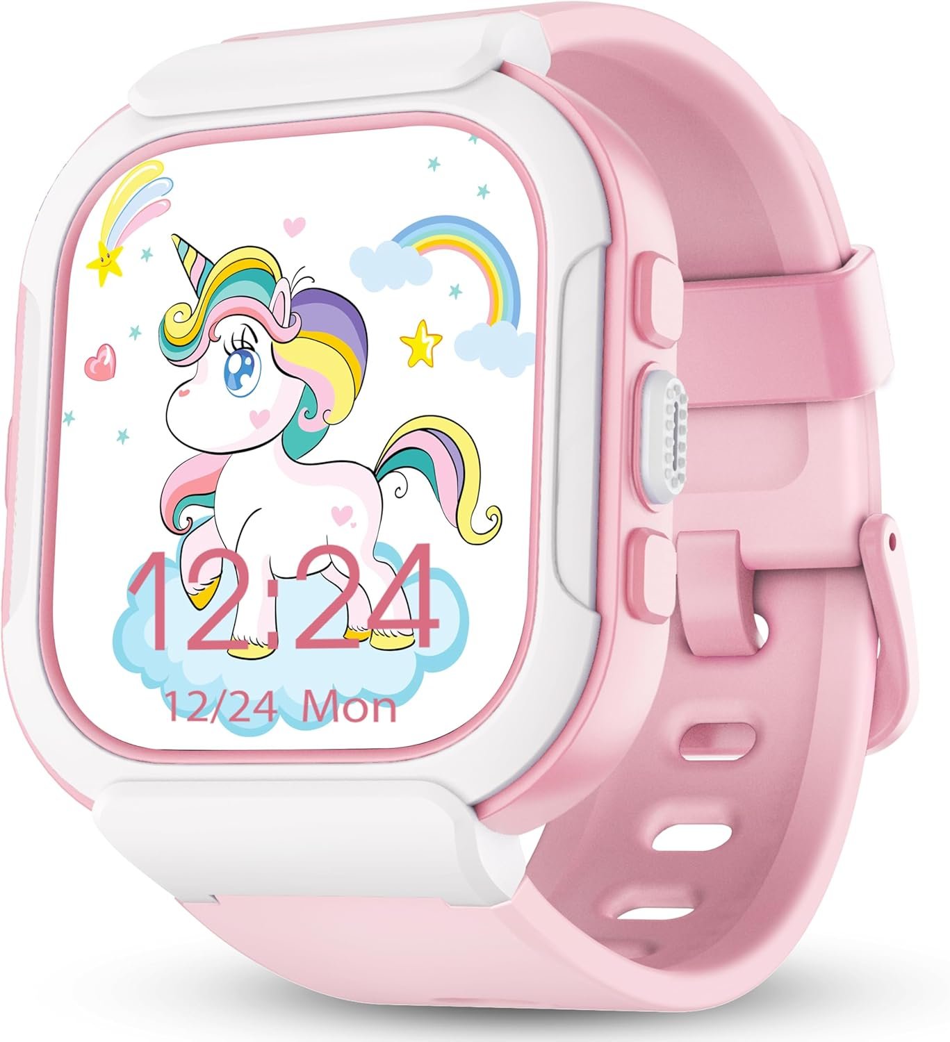 Kids Smart Watch, IP68 Waterproof Kids Fitness Tracker Watch with 1.4” DIY Watch Face, Heart Rate/SpO2/Sleep Monitor, Pedometer, Alarm Clock and Game, Gifts for Teens Girls 5-12 Years Old