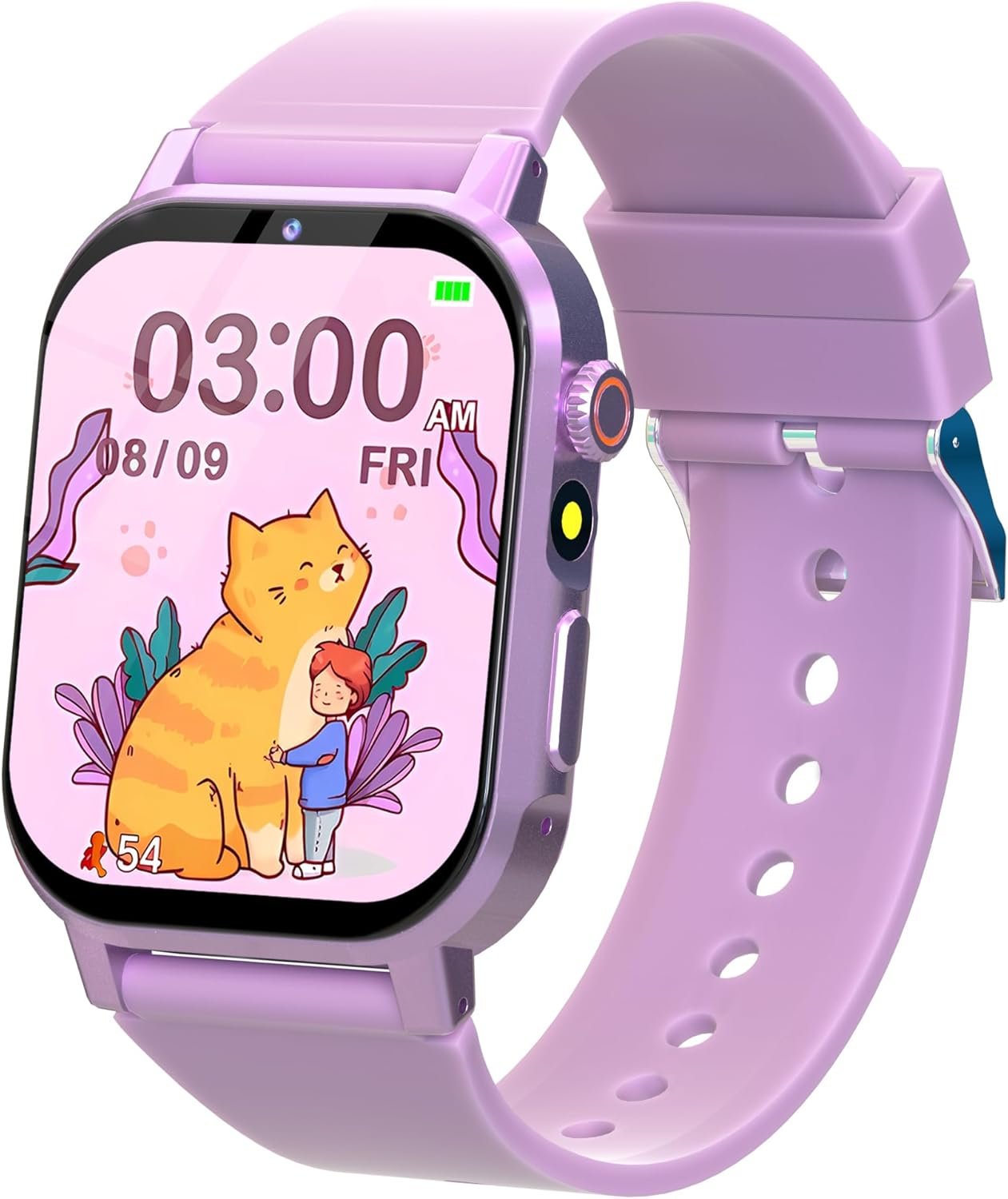 Kids Smart Watches Girls 4-12 Gift, 32 Puzzle Games, 1.69″ HD Touch Screen, Camera, Music & Video Player, Pedometer, Alarm Clock, Calculator, Audiobooks, Birthday Gifts for 8 9 10 Years Old Girl Toys