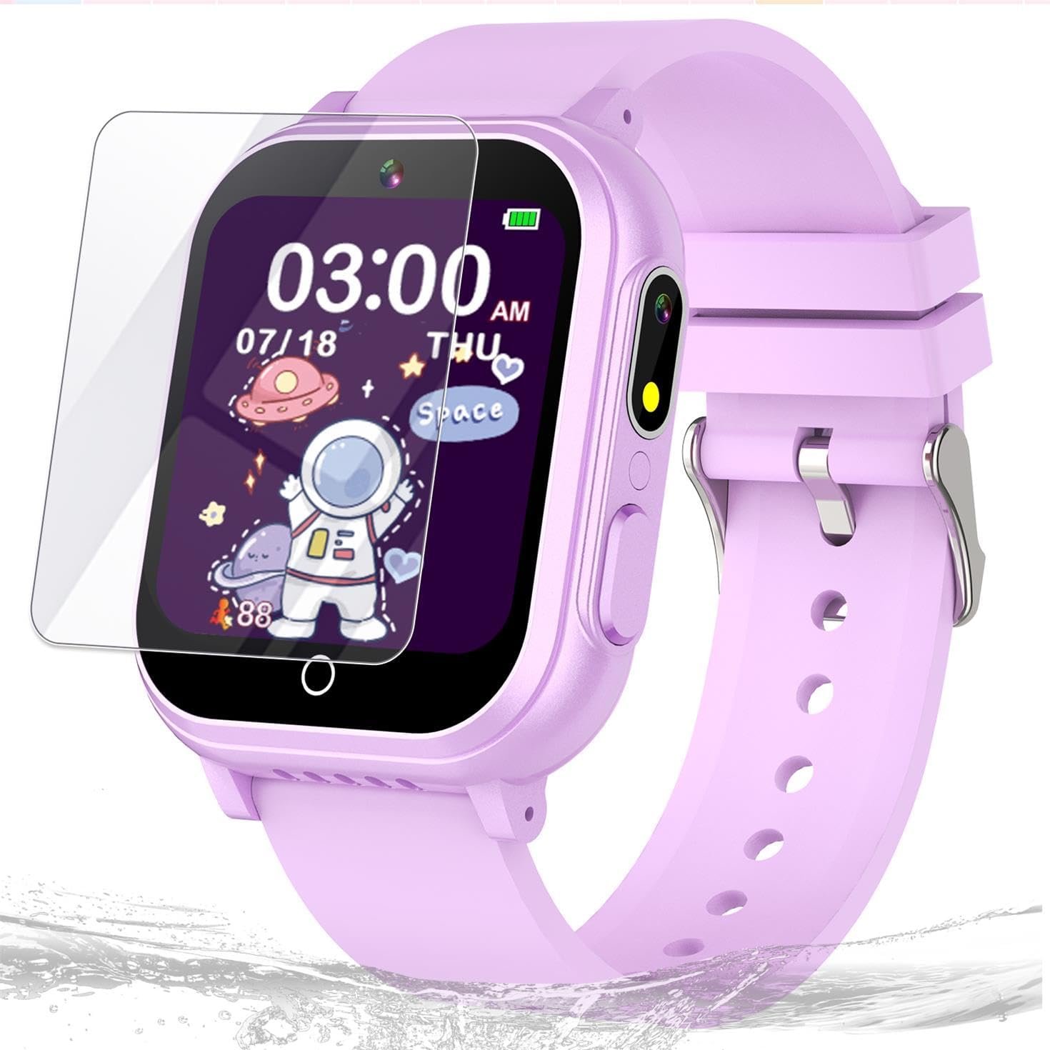 Kids Waterproof Smart Watch Gift for Girls Age 5-12, 32 Games HD Touchscreen Kids Watch with Dual Camera Video Music Player Pedometer Flashlight 12/24 hr Toys Birthday Gifts for Girls Ages 6 7 8 9
