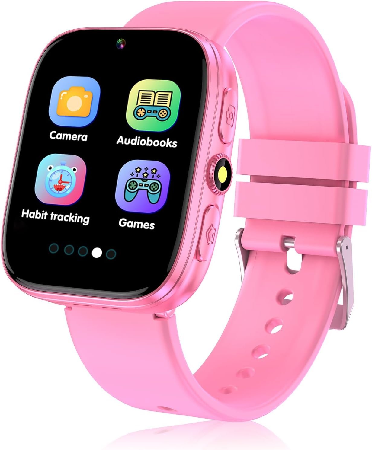 Smart Watch for Kids Girls, Kids Watches for Girls Ages 5-7 with 22 Puzzle Games Video Camera Music Player Pedometer 12/24 hr 1.54″ HD Touch Screen Birthday Gifts for Girls Ages 6 7 8 9 10 11 12