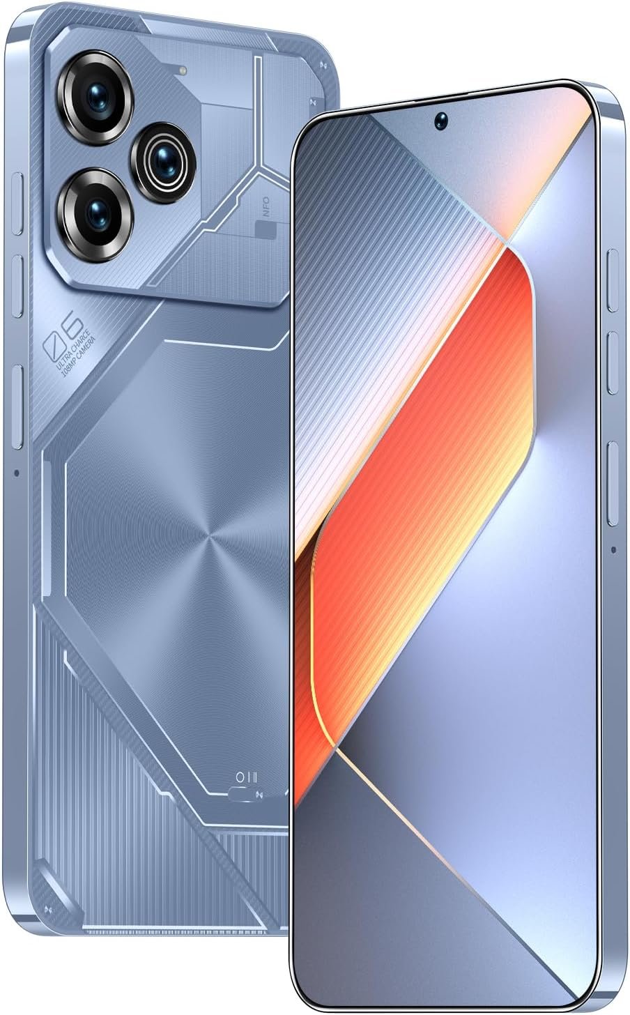 Unlocked Phones Pova6 Pro Unlocked Cell Phones 8GB+256GB | 6.8″ Display | 24MP+50MP HD Camera | Android 13 | 6000mAH | 5G Dual SIM Smartphone | 3D Texture Design (Blue)