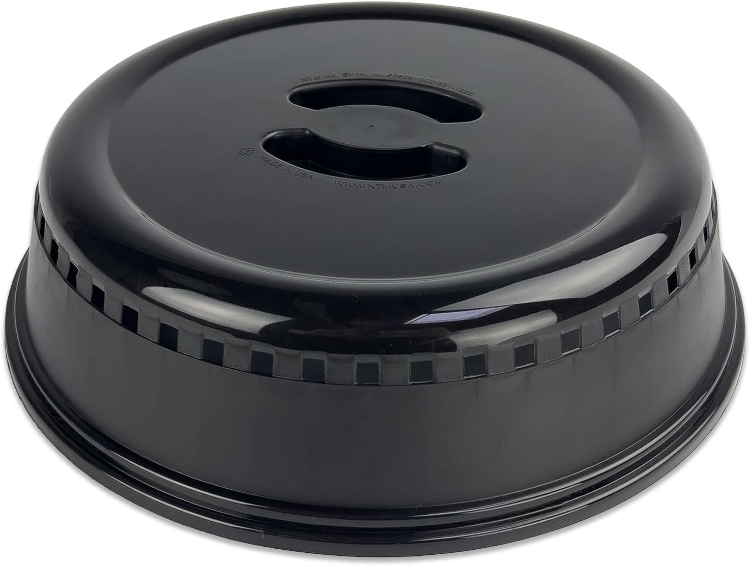 Crisp Black Microwave Splatter Cover – Microwave Cover for Food, Plates & More – Splatter-Proof Microwave Lid & Accessories – Durable Food Cover for Microwave Oven – Easy-Clean Microwave Dish Cover