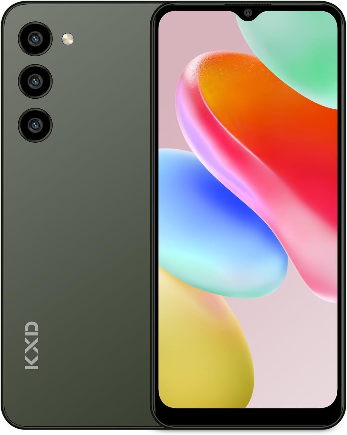KXD A09 Unlocked Android Phones, Android 12 Smartphones, 6.56″ HD+, 4000mAh 10W Fast, Octa-Core 8GB+128GB/SD 256GB Smart Phone, 13MP+8MP, Face ID Unlock Phone, 4G Dual SIM Phone – Green