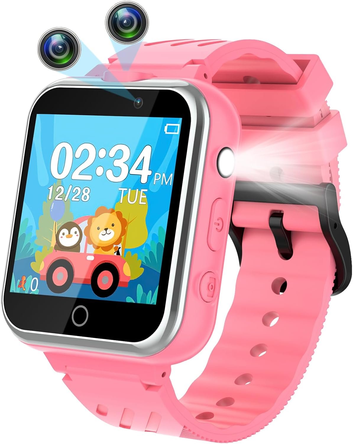 Kids Smart Watch, HD TouchScreen Kid Watches with 24 Games Dual Camera Video Music Calculator Pedometer Torch Alarm Stopwatch, Christmas Birthday Toys Gifts for 3-12 Years Old Boys Girls Toddler