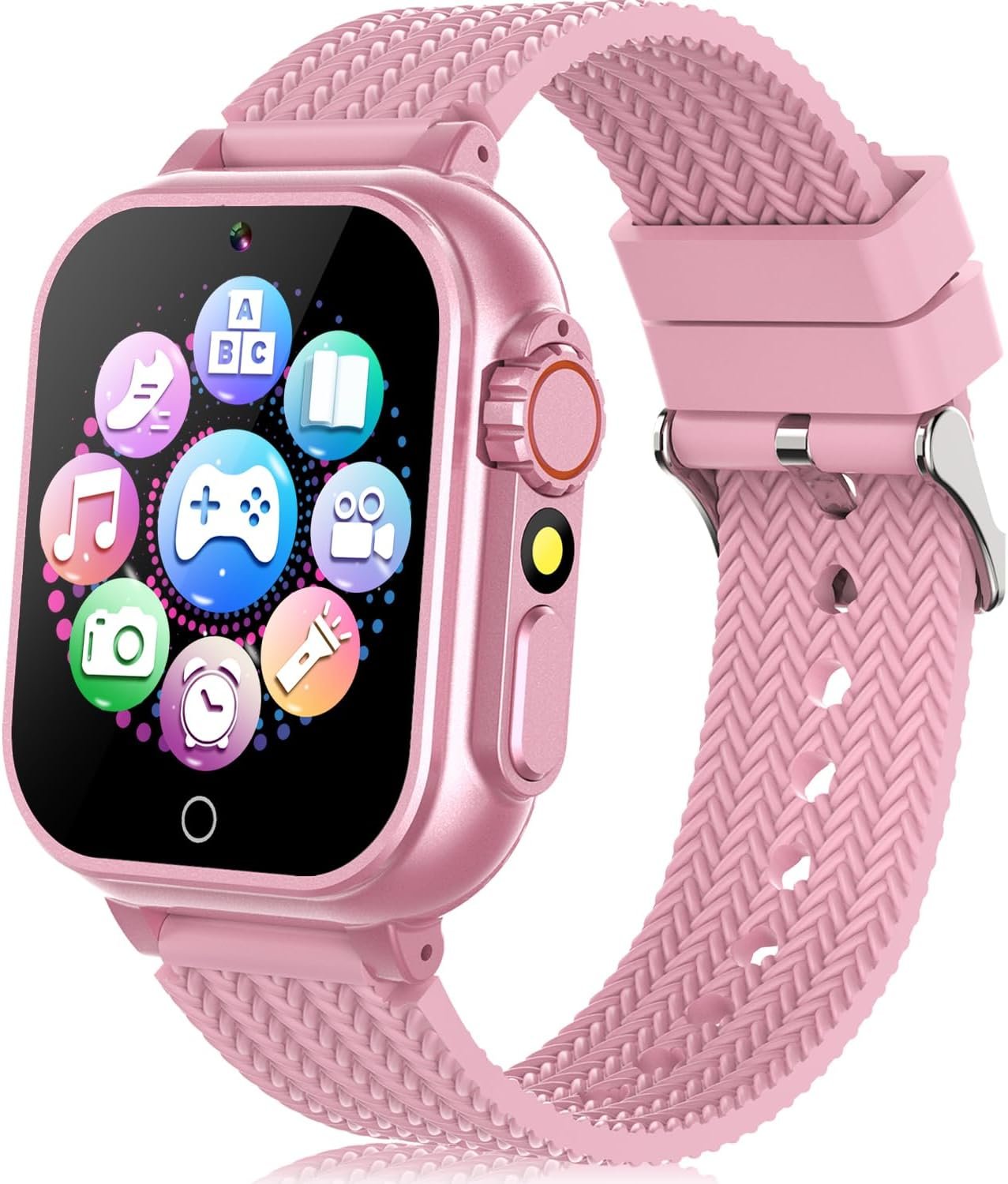 Kids Smart Watch for Girls with 32 Games Audiobook Learn Card HD Touchscreen Camera Music Player Pedometer Educational Toys Birthday Gift for Kids Girls Ages 4-12 Kids Smartwatch