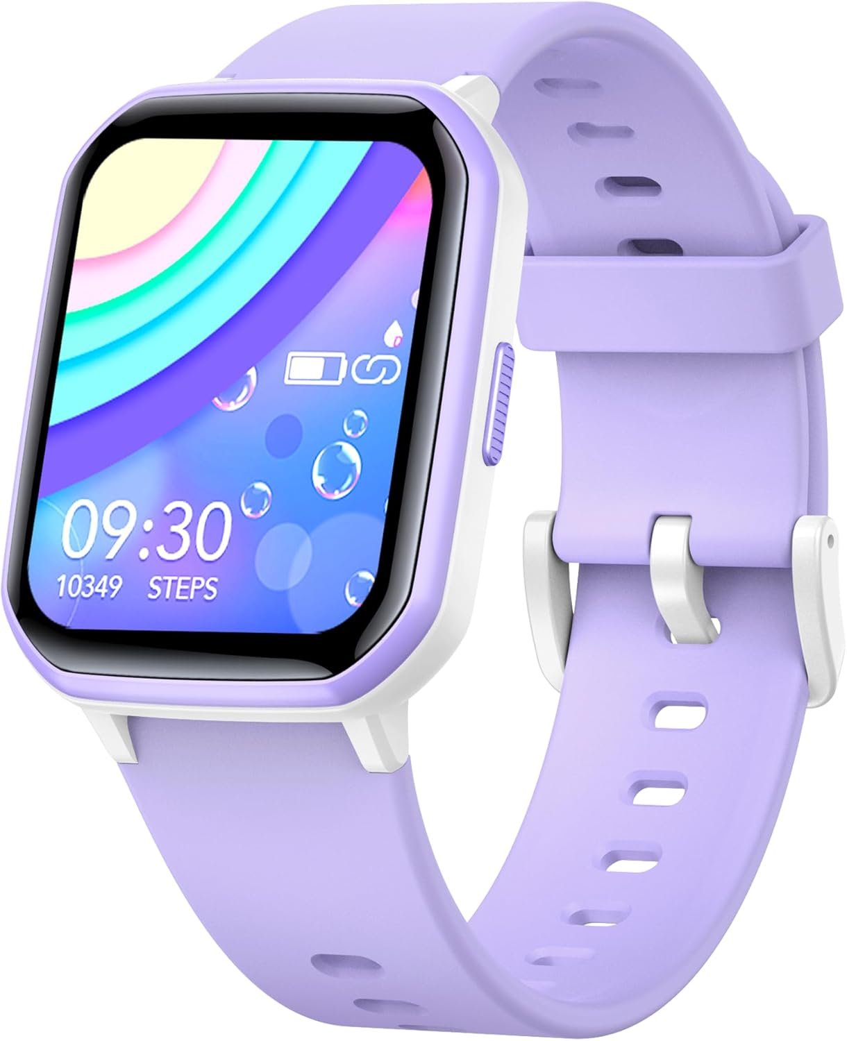 Kids Smart Watch for Girls,IP68 Waterproof Kids Fitness Tracker Watch with 1.5 Inch DIY Face,Heart Rate Sleep Monitor,19 Sport Modes,Calories Counter,Alarm Clock,Great Gifts for Children 6+(Purple)