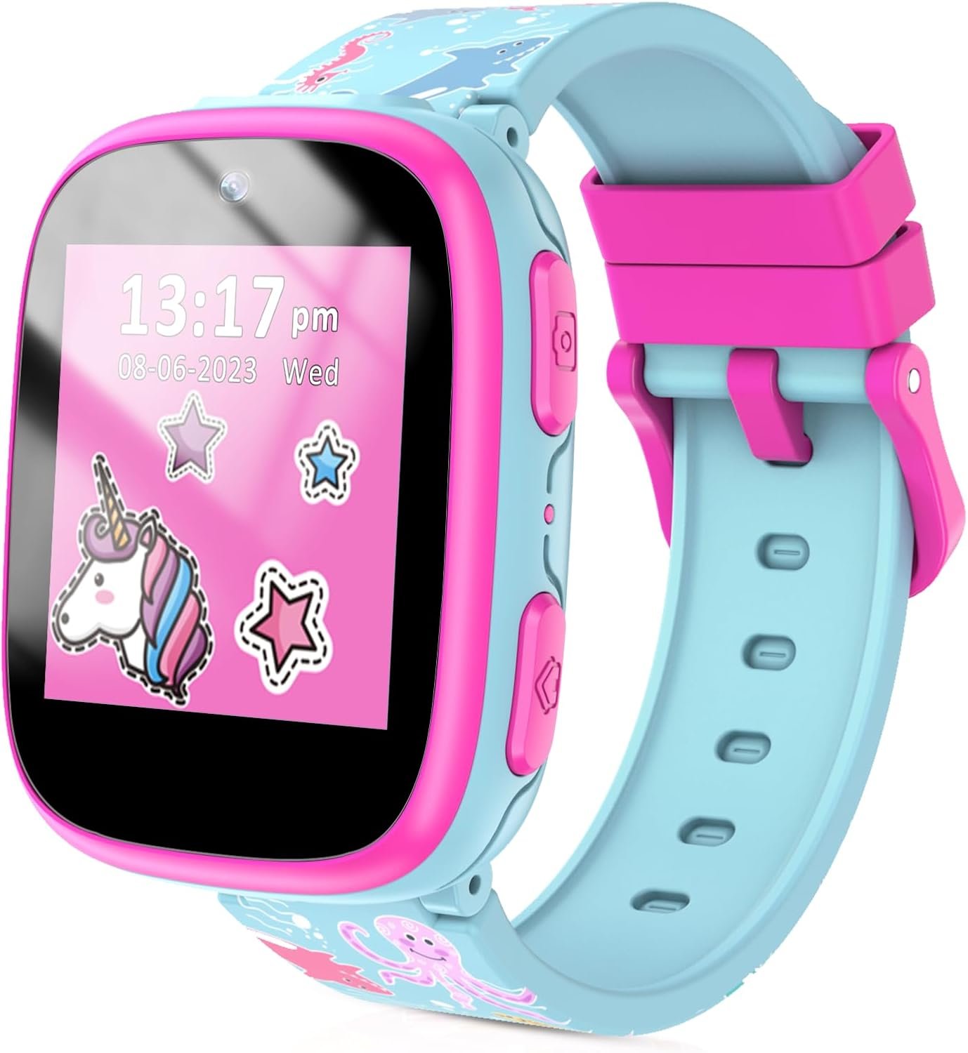 Kids Smart Watches Girls Boys – 1.54” Touchscreen Smart Watch for Kids with 15 Puzzle Games, 2 Camera, 10 Audio Books, Music Player, Kids Watches Gift for 3-12 Year Old(Blue)