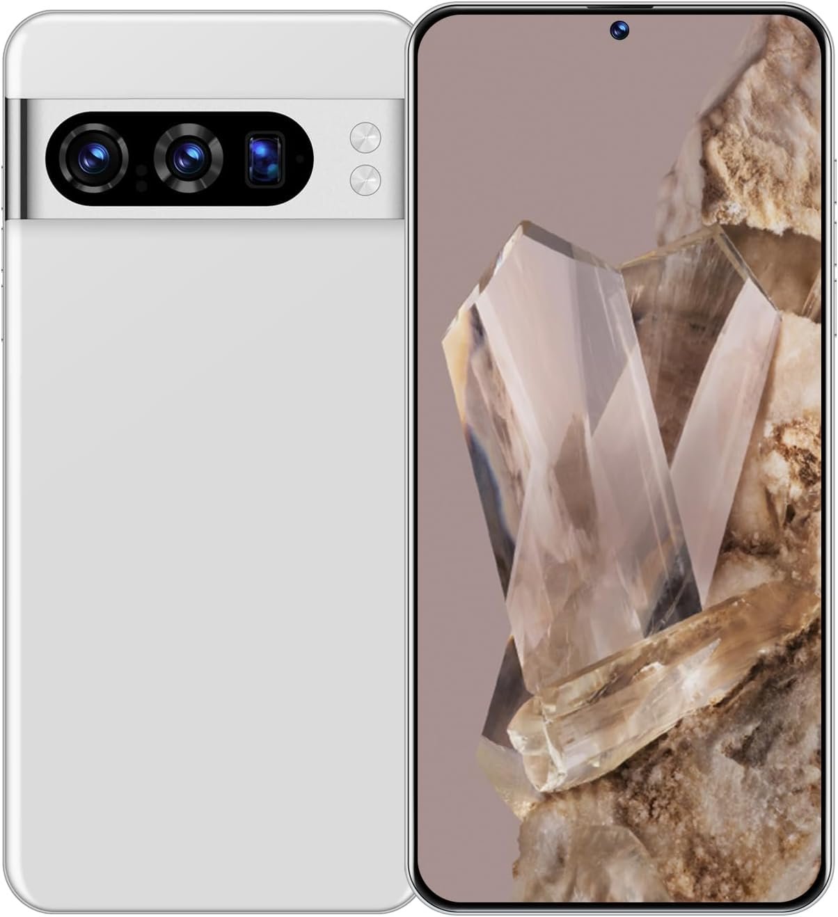 Pixel 8 PRO Unlocked Cellphone Smartphone Android 13 Unlocked Phone with 6.8-inch Display/ 108MP+48MP Camera/Dual SIM/8GB+256GB/6800mAh/FACE ID/Fingerprint/5G Mobile Phone(White)
