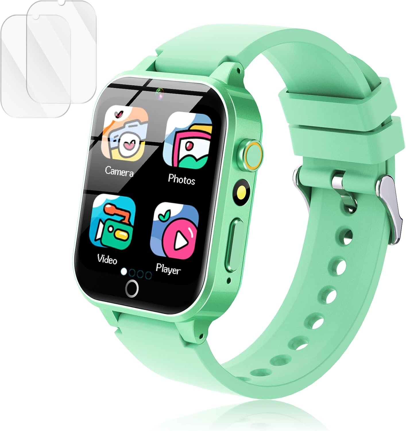 Smart Watch for Kids, with 26 Puzzle Games, Touch Screen, HD Camera, Alarm Clock, Toys for Ages 4-12 Years Old.Birthday Gift for Boys Girls (Green)