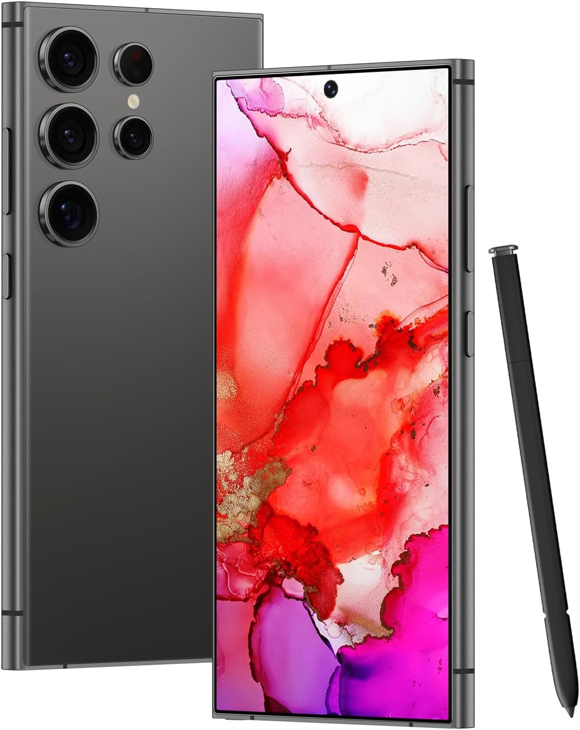 Unlocked Cell Phones, X24 Ultra Dual SIM Android Phone, 8GB+256GB+128GB Unlocked Smartphone, Super Fast Charging, 6800 mAh Battery, 48MP+108MP Camera, Face ID, US Version, 5G Phone, GPS (Black)
