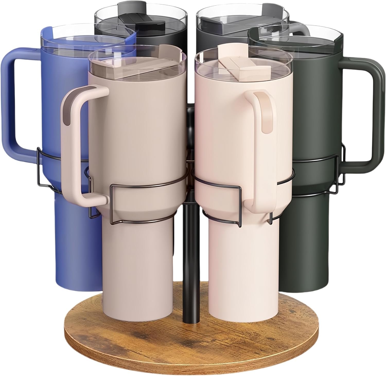 Water Bottle Organizer for Stanley 20oz 30oz 40oz Tumbler with Handle, Kitchen Organizers and Storage for Stanley Cup Accessories, Stanley cup organizer (Brown)