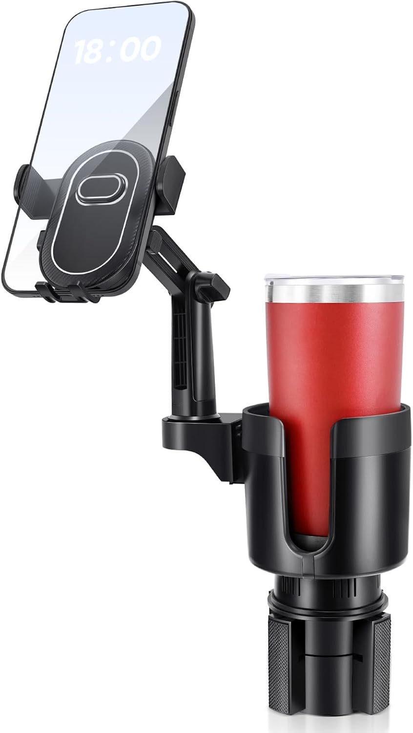 Benlari Cup Holder Cell Phone Holder,Adjustable Cup Holder Phone Mount for Car 360° Rotation Cell Phone Holder Compatible with iPhone All Smartphones