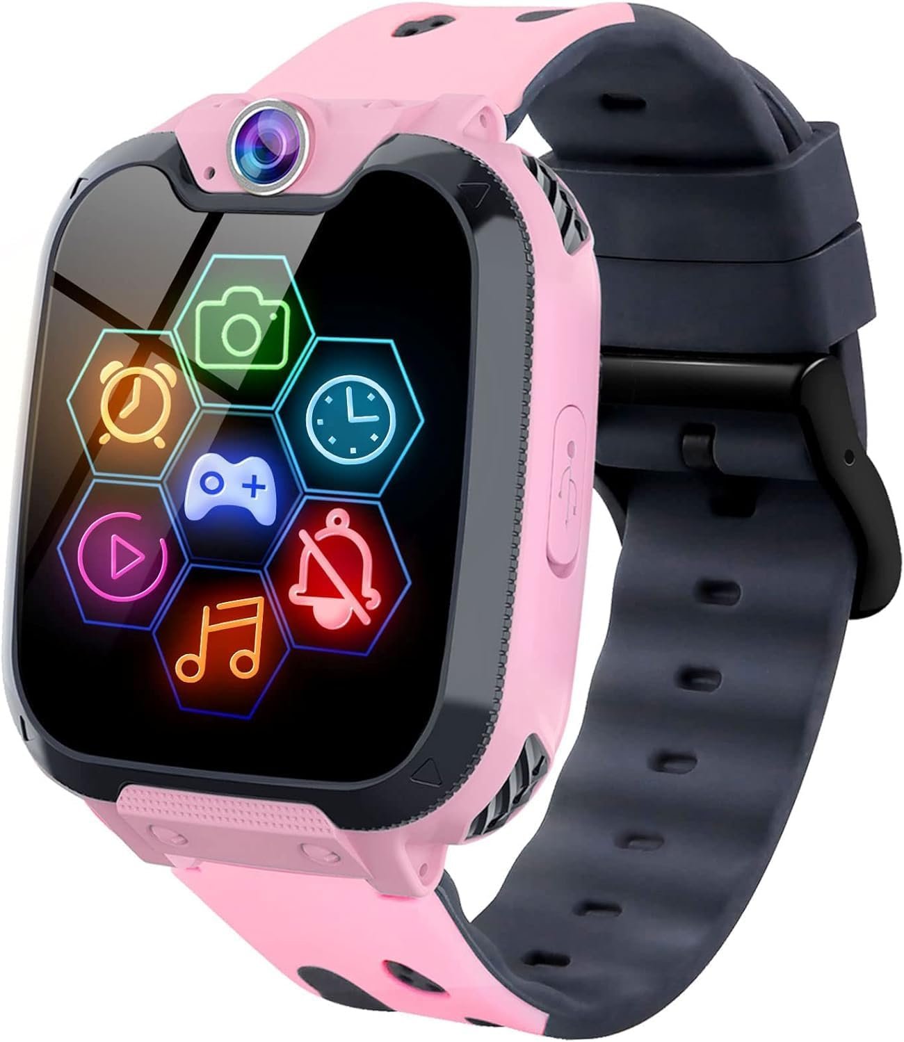 INIUPO Kids Smart Watch for Boys Girls – Smart Watch for Kids Ages 4-12 Years with Camera 26 Puzzle Games Alarm Music Video Calculator Torch Children Birthday Gifts Toys Toddler Wrist Watch (Pink)